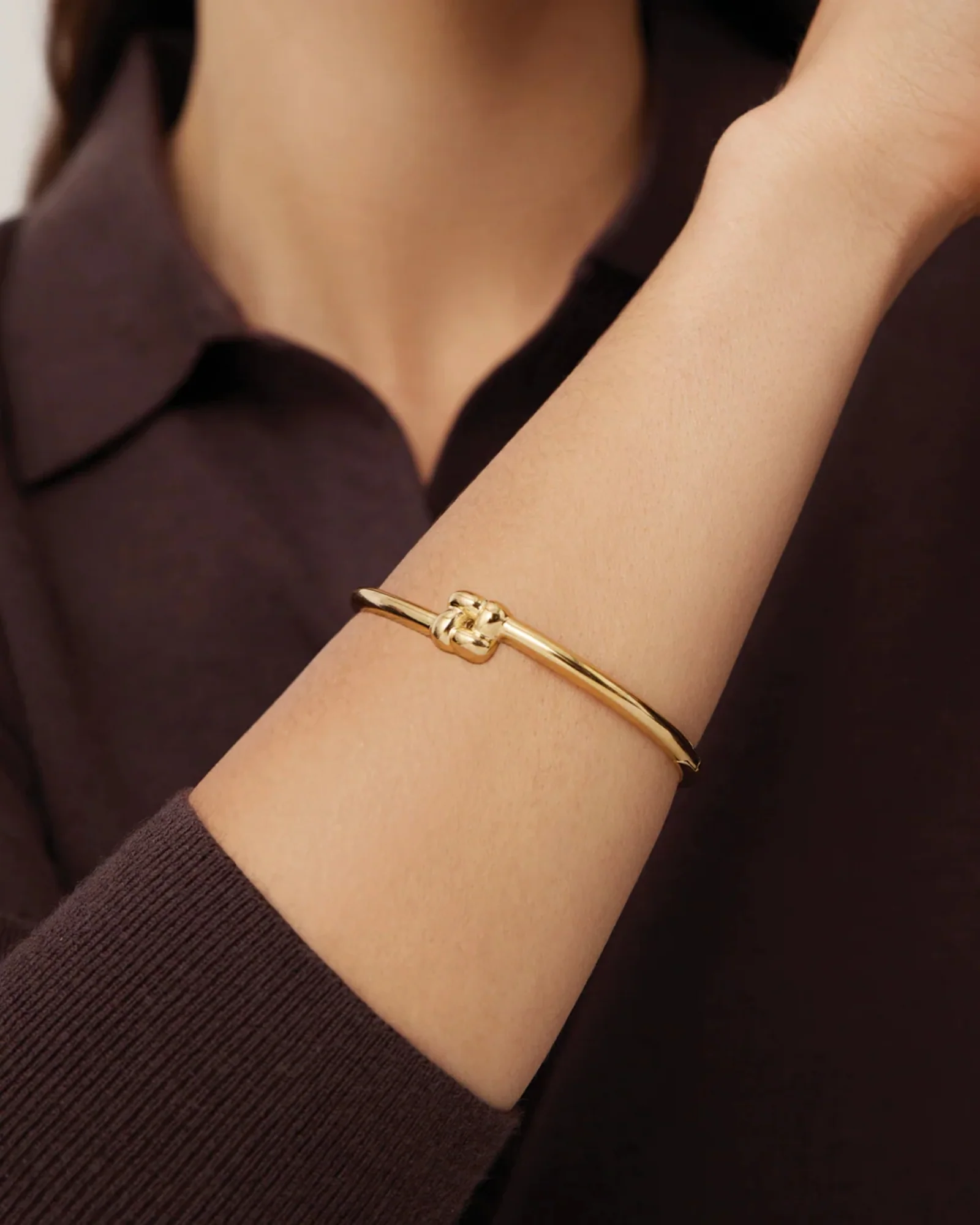 Slim Woven Square Bangle - Image 4
