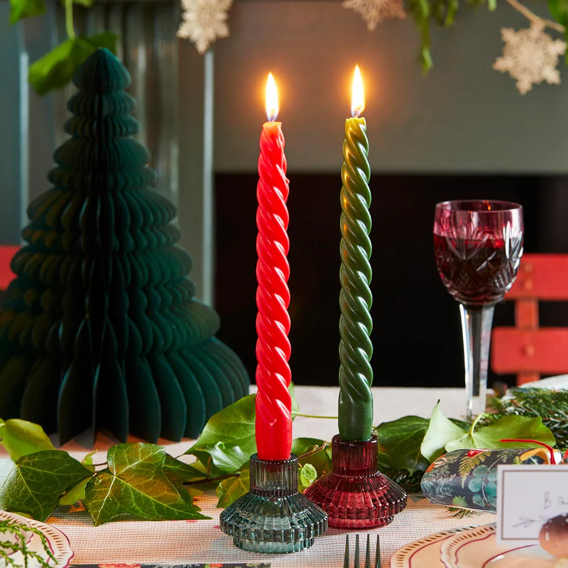 Small Glass Candle Holder - Image 5