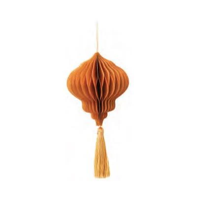 Small Honeycomb Paper Ornament (Yellow)