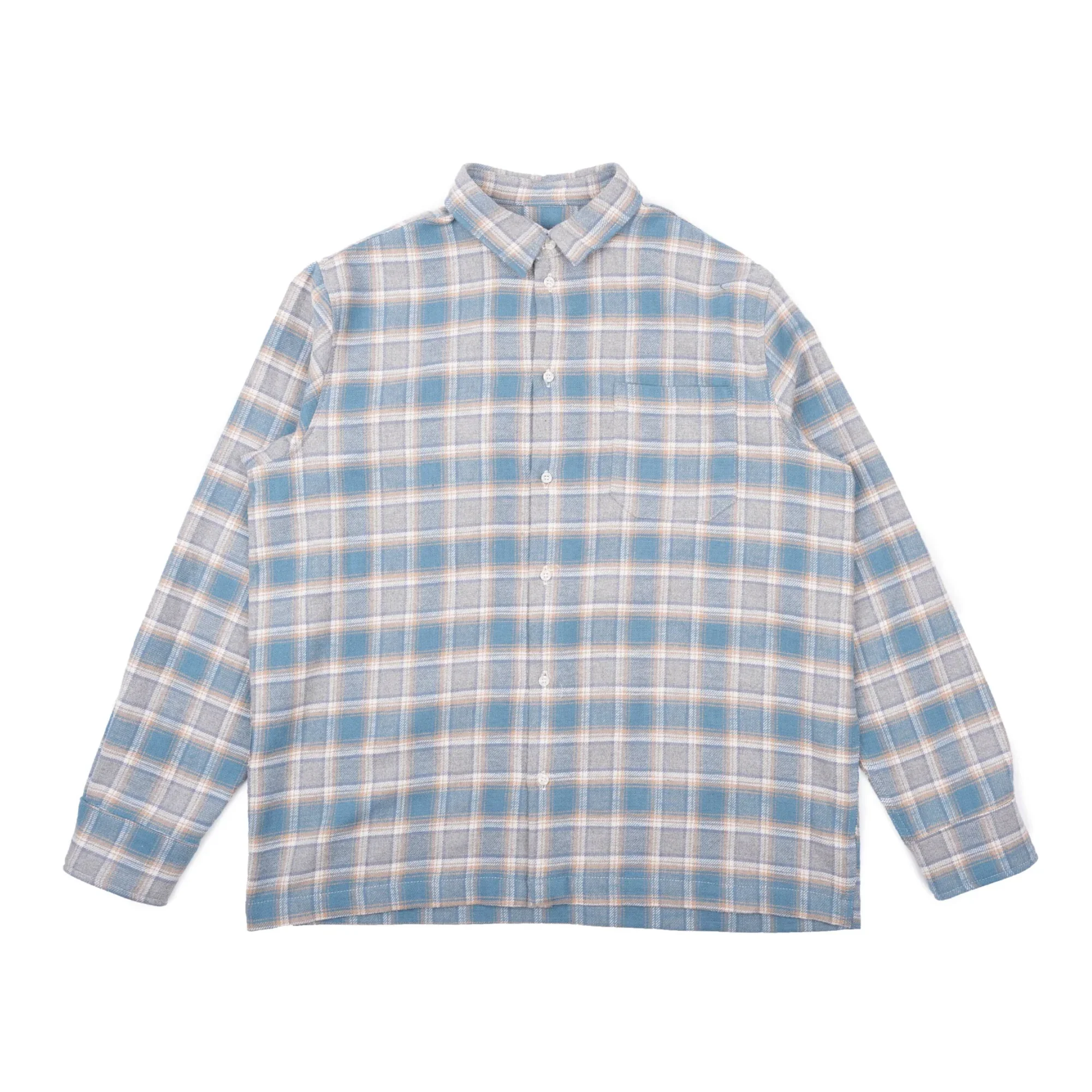 Soft Brushed Faded Flannel True Shirt (Faded Blue) - Image 4