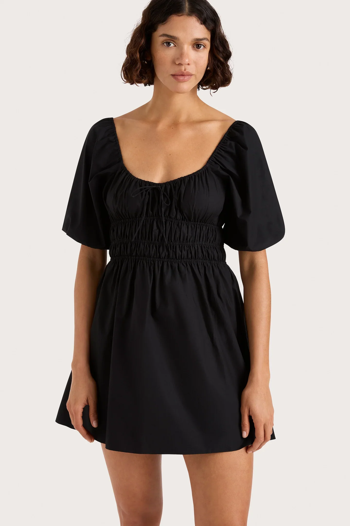 Sophia Mini Dress (Black) - Image 2