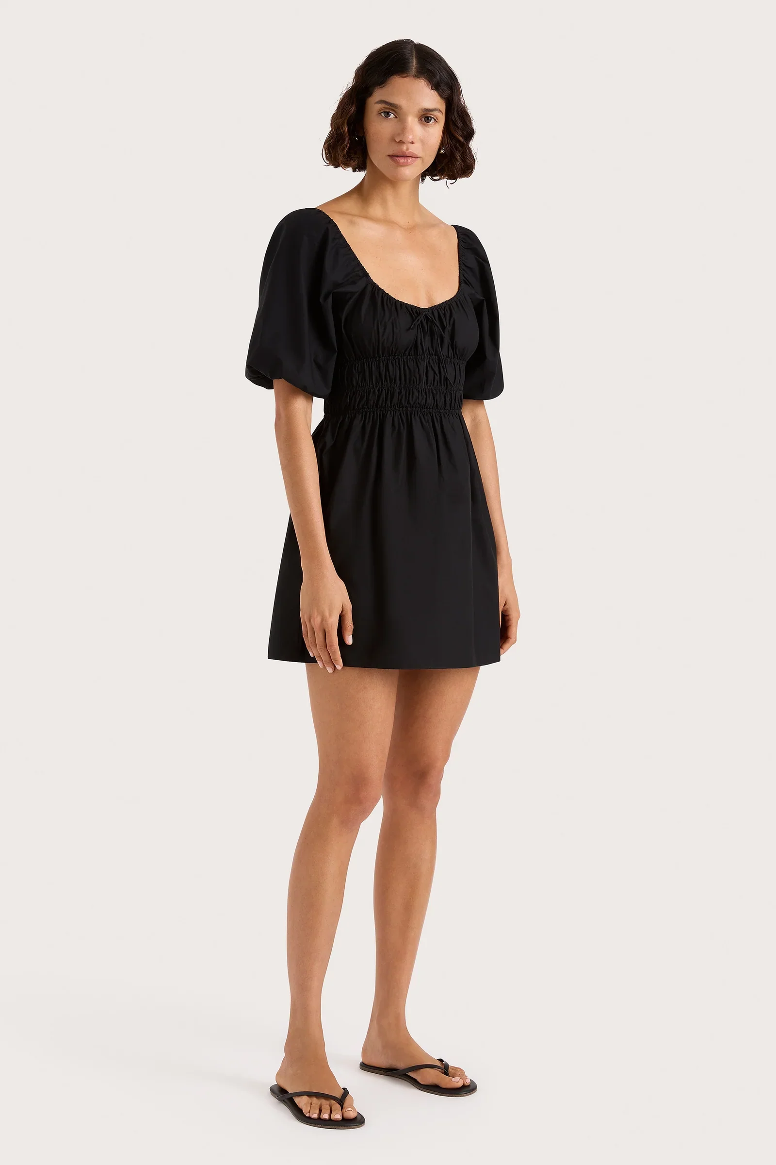 Sophia Mini Dress (Black) - Image 3