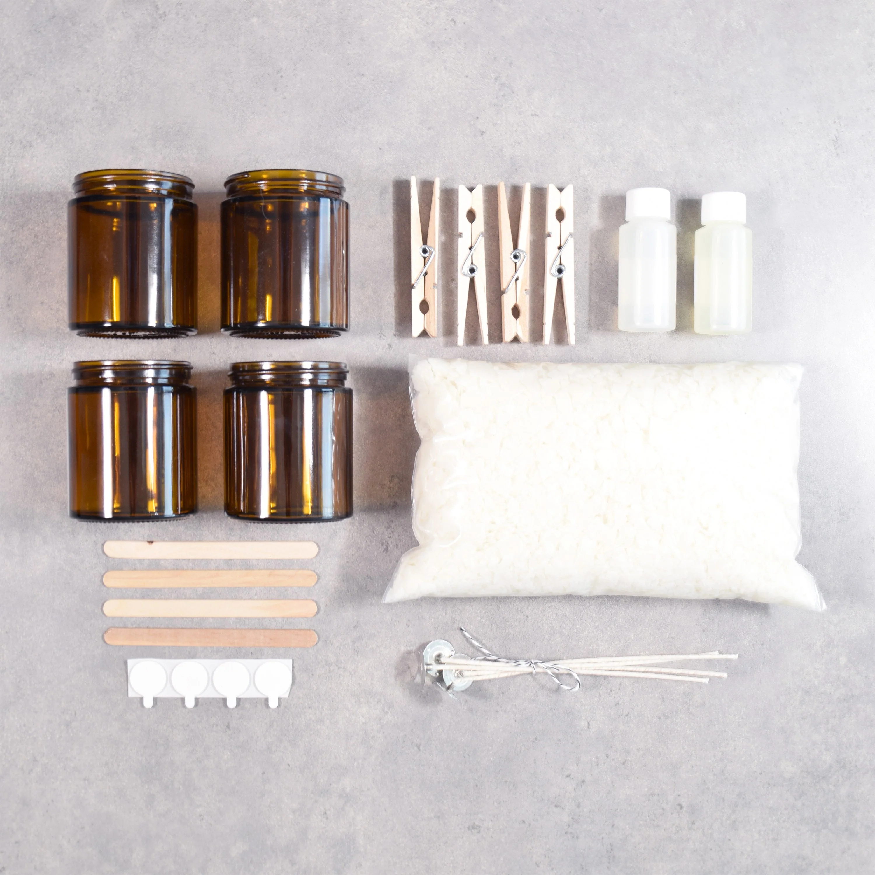 Soy Wax Candle Making Kit (Pear + Peach + Basil) - Image 2