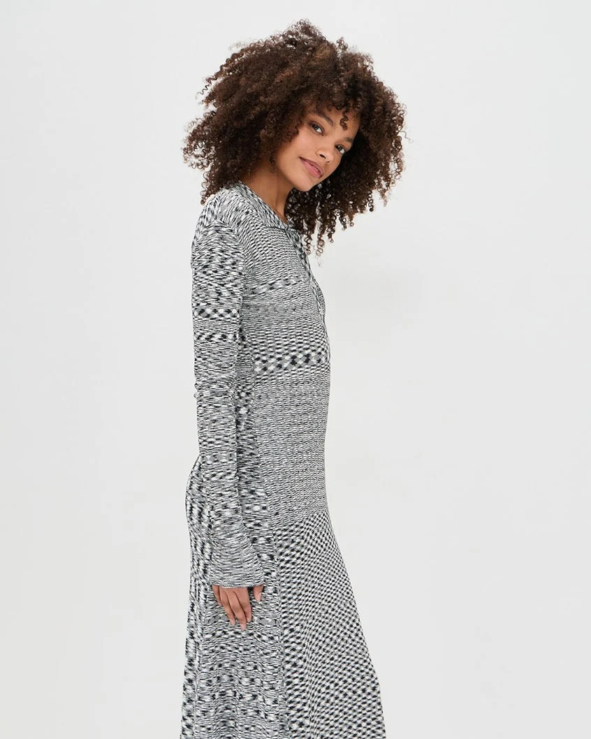 Spacedyed Knit Dress (Black)