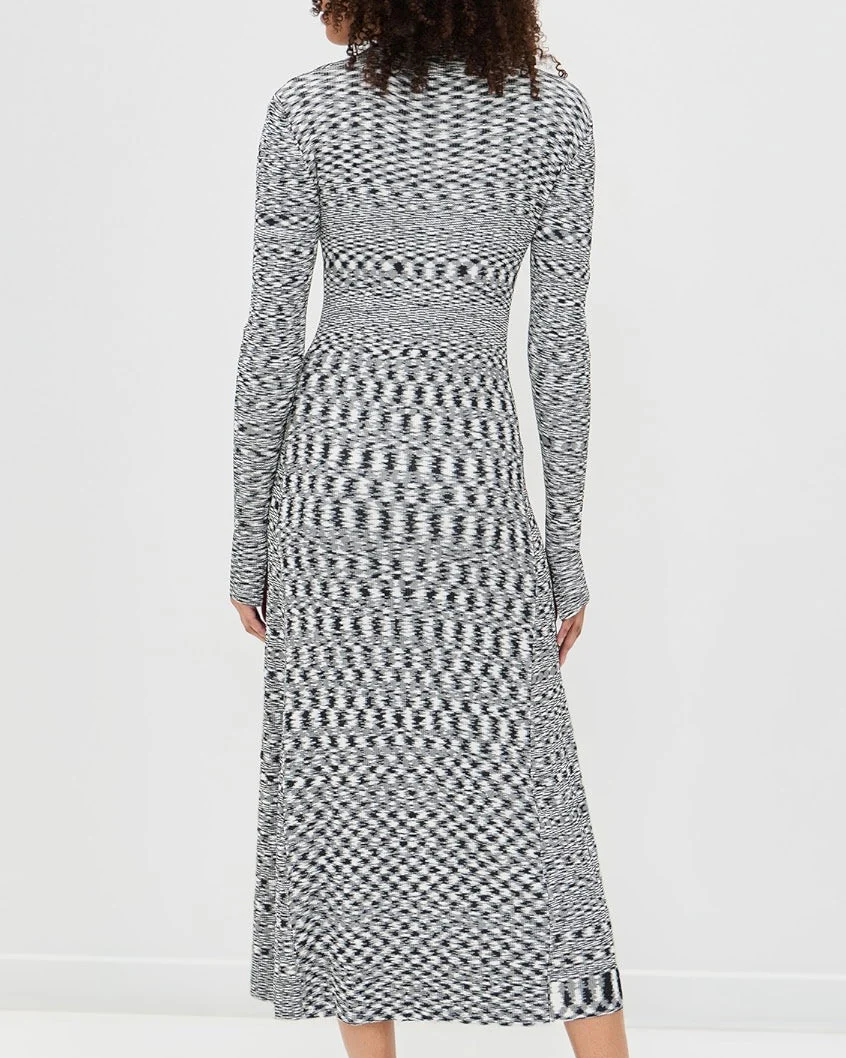 Spacedyed Knit Dress (Black) - Image 3