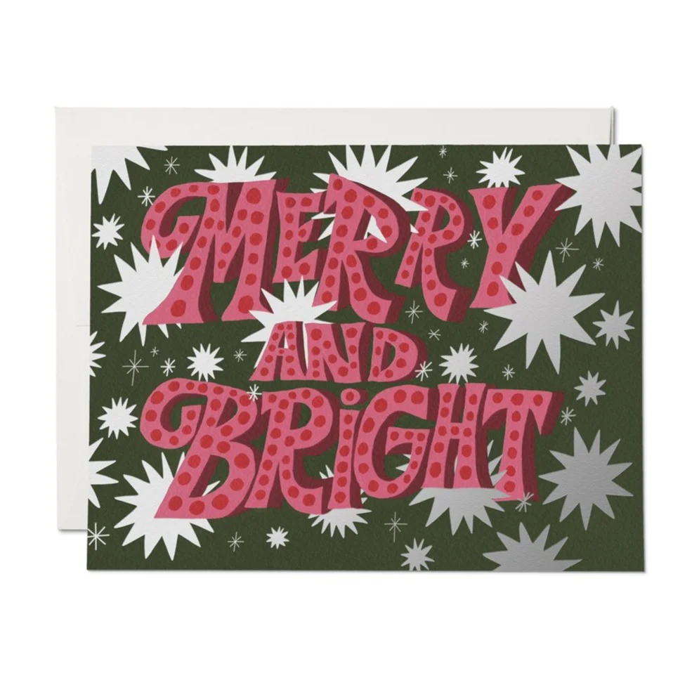 Sparkling Merry Foil Holiday Card