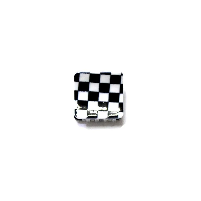 Square Checker Mini Hair Clip (Black + White)