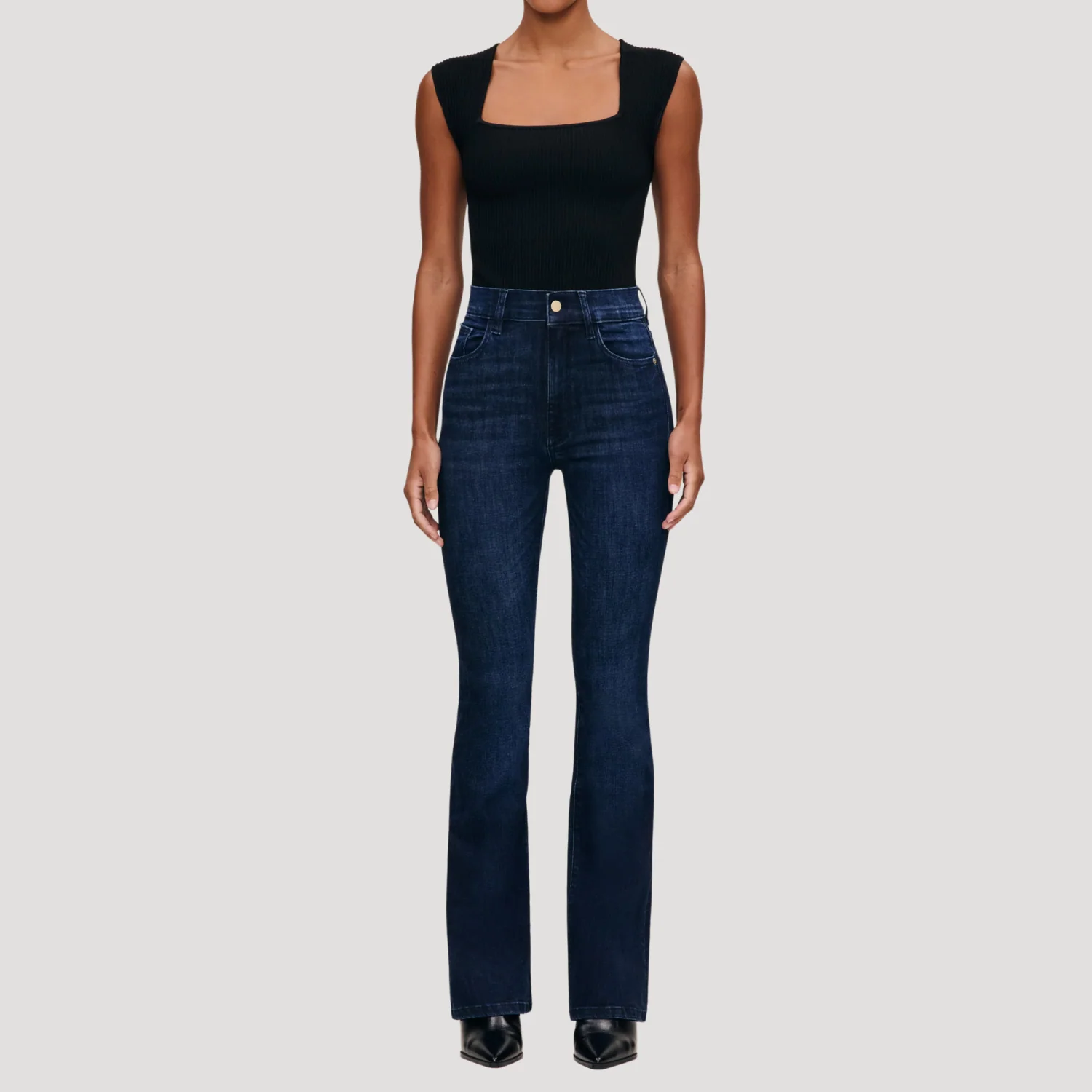 Square Neck Top (Black) - Image 2
