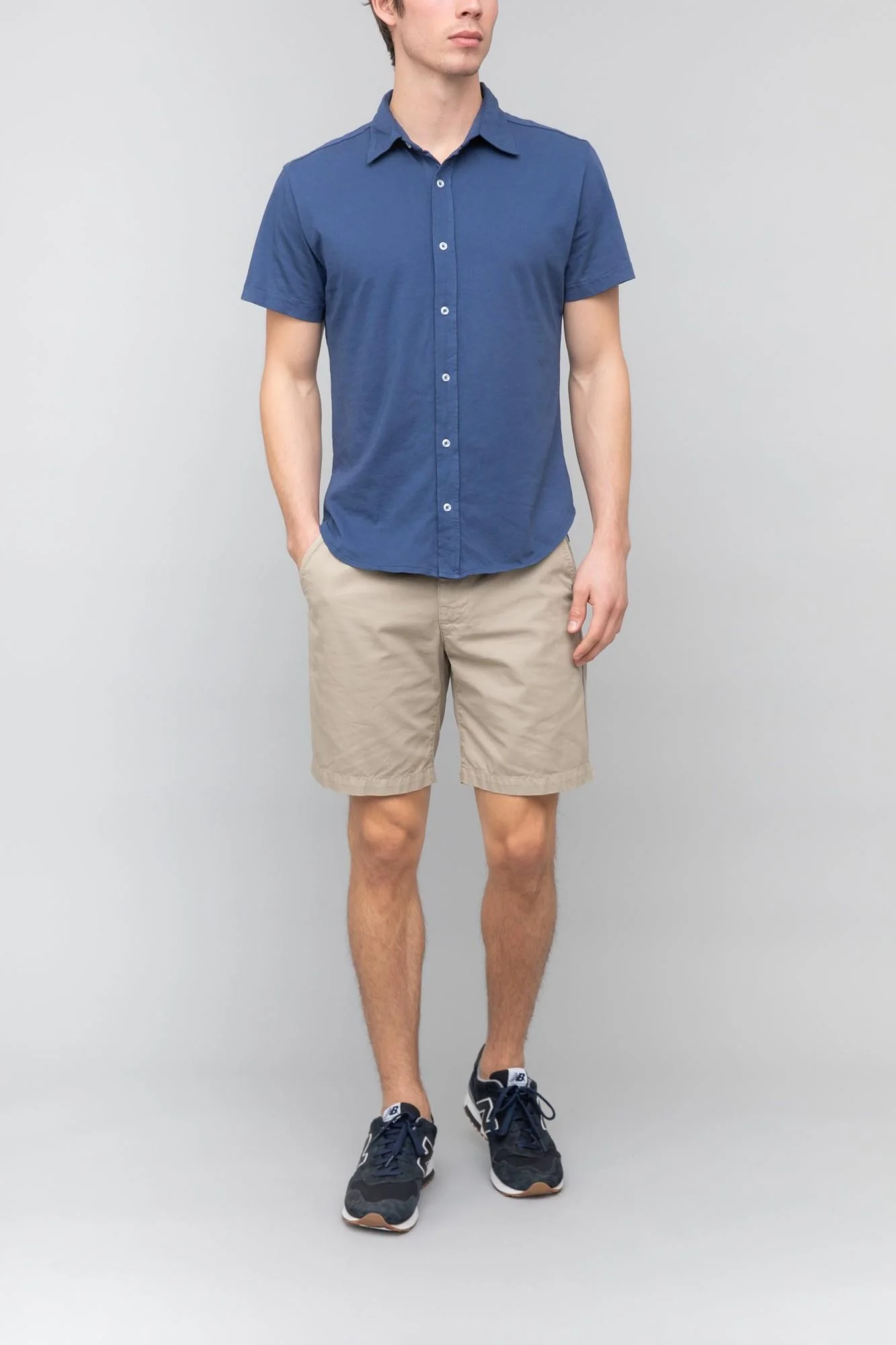 SS Supima Cotton Jersey Shirt (Indigo) - Image 2