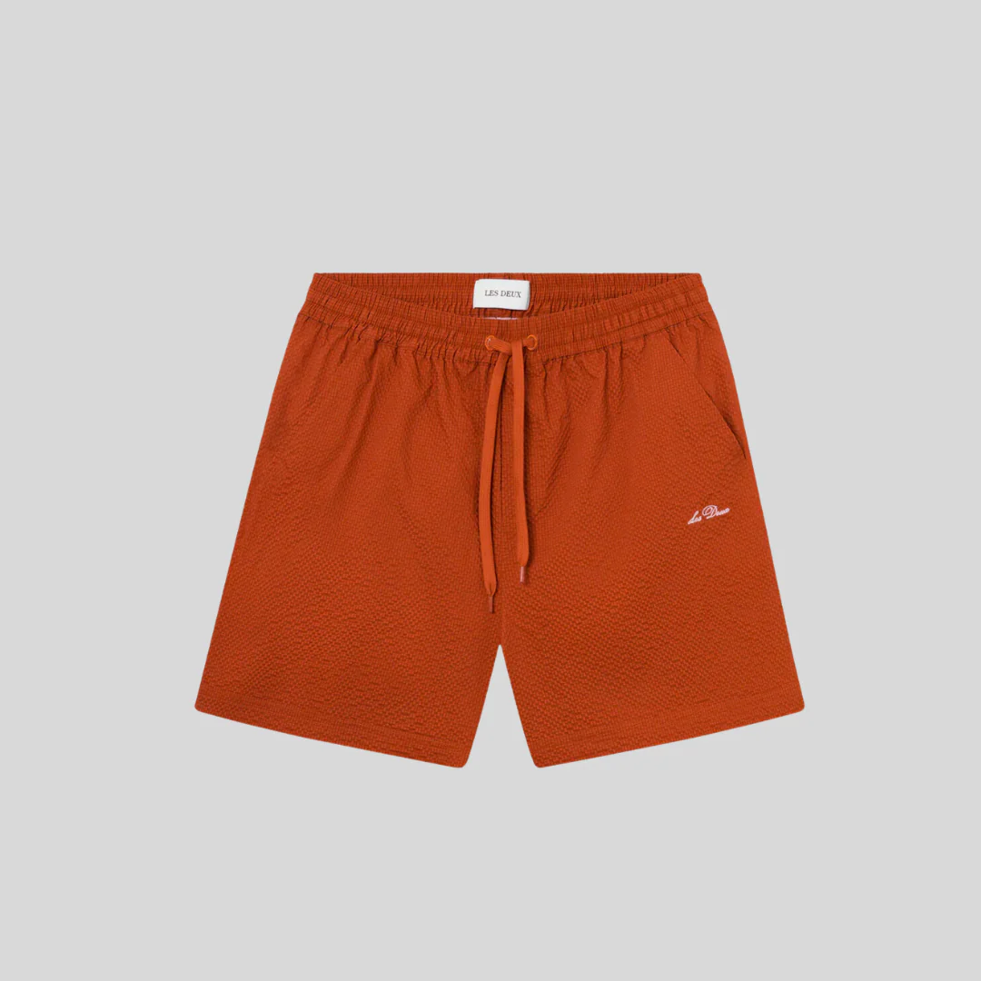 Stan Seersucker Swim Shorts 2.0 (Court Orange)