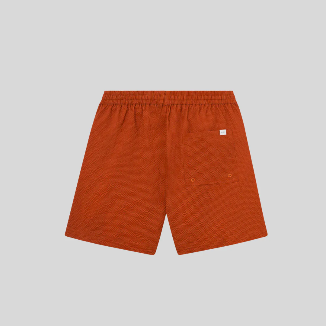 Stan Seersucker Swim Shorts 2.0 (Court Orange) - Image 3