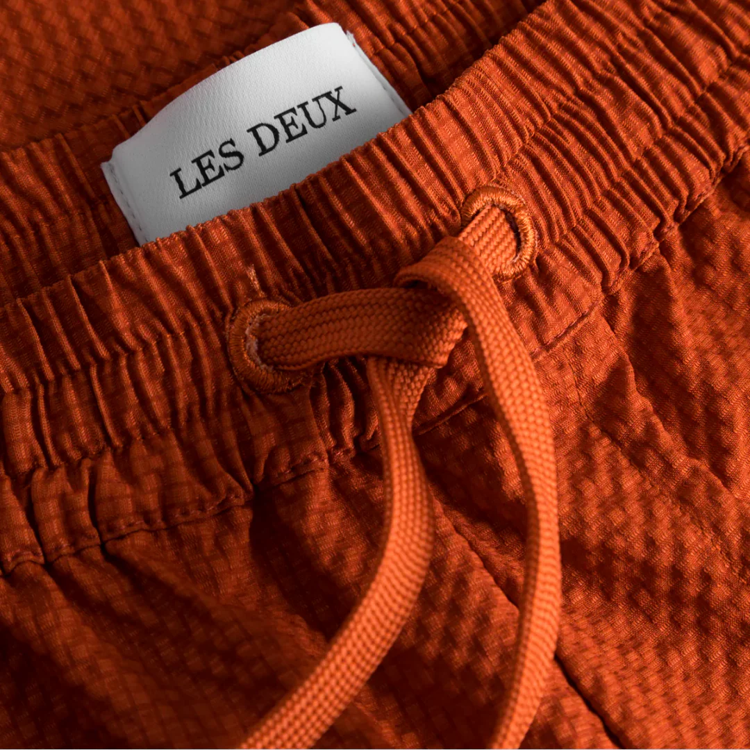 Stan Seersucker Swim Shorts 2.0 (Court Orange) - Image 4