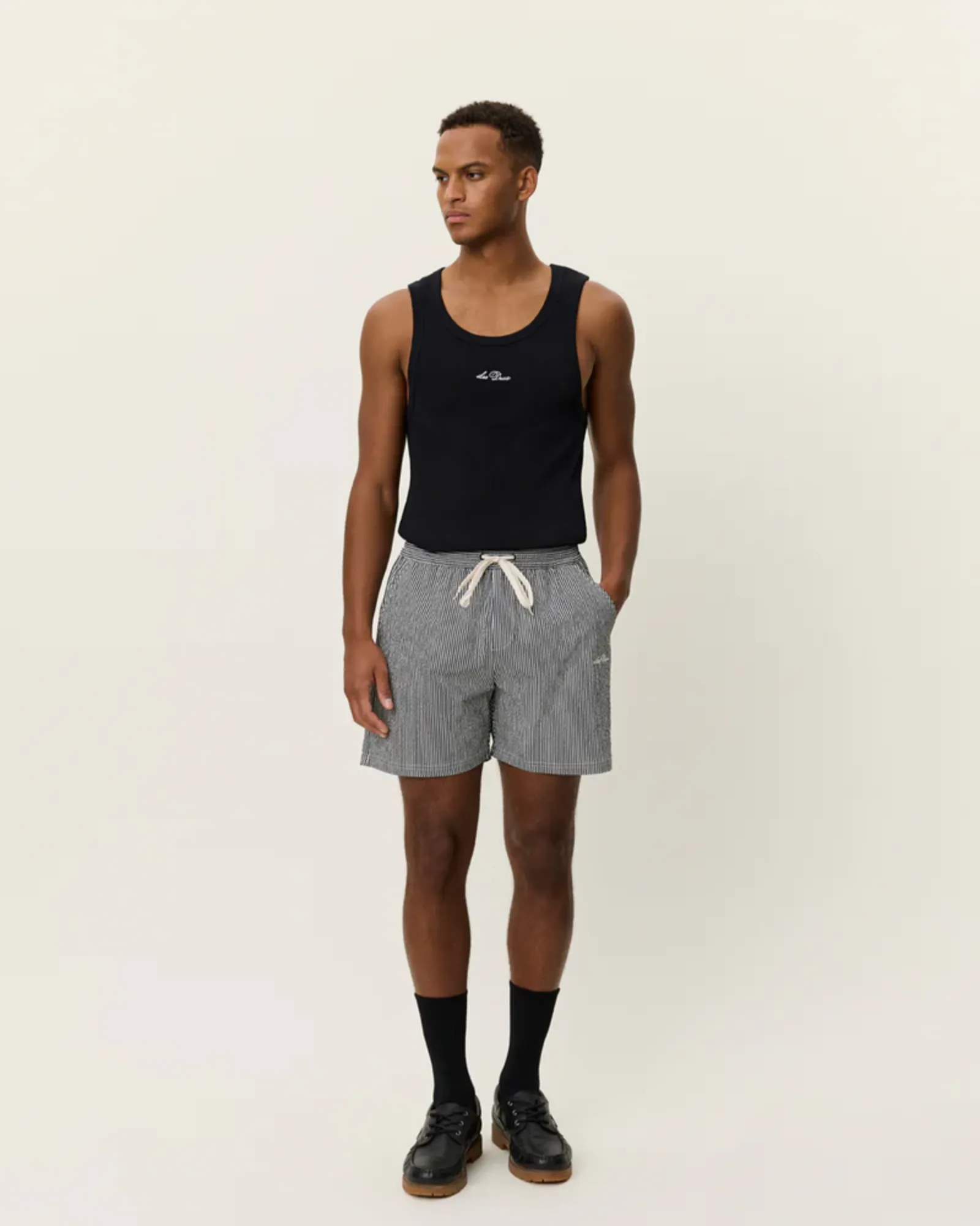 Stan Stripe Seersucker Swim Shorts