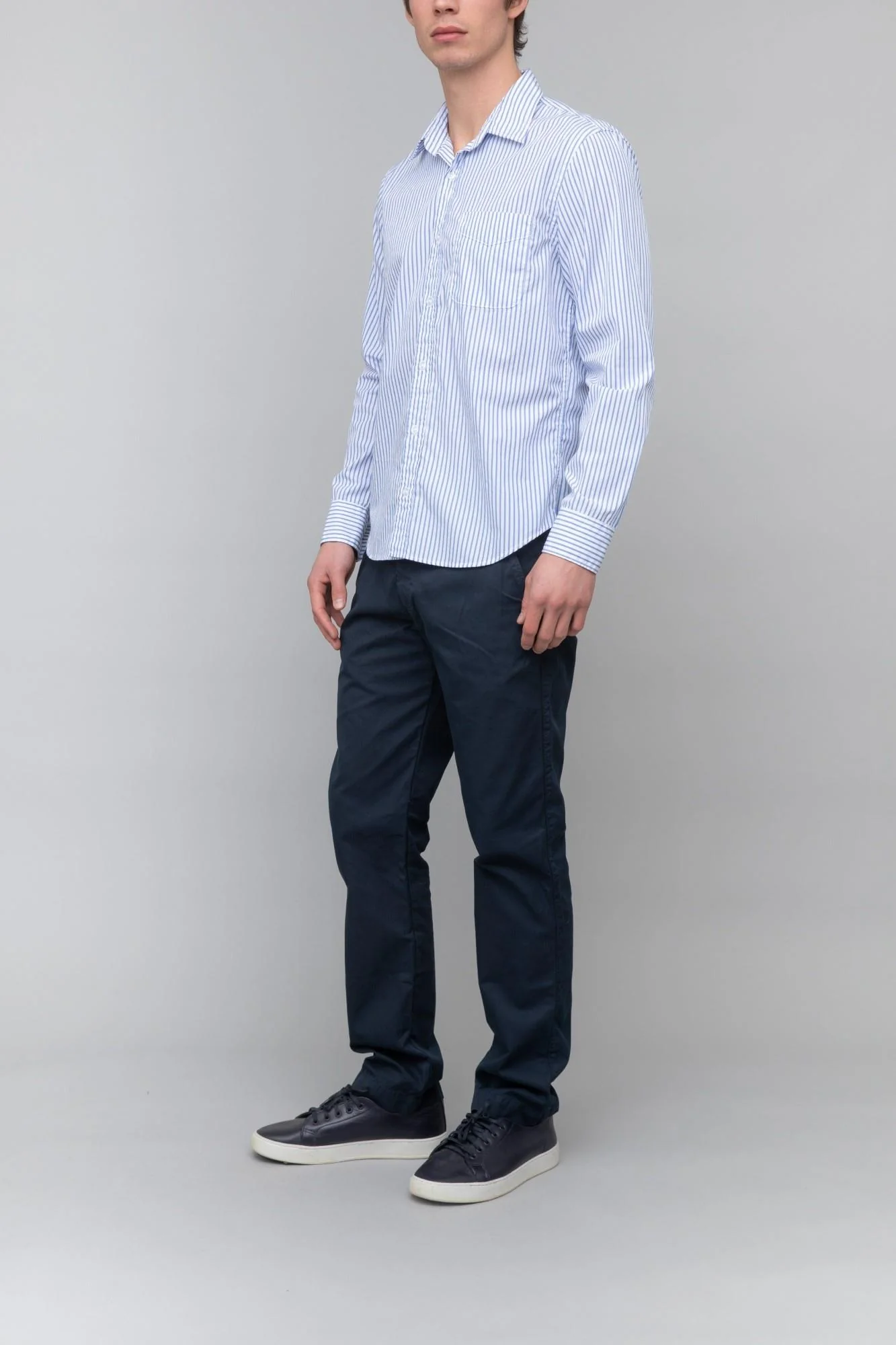 Standard Shirt (Blue Wide Stripe) - Image 2