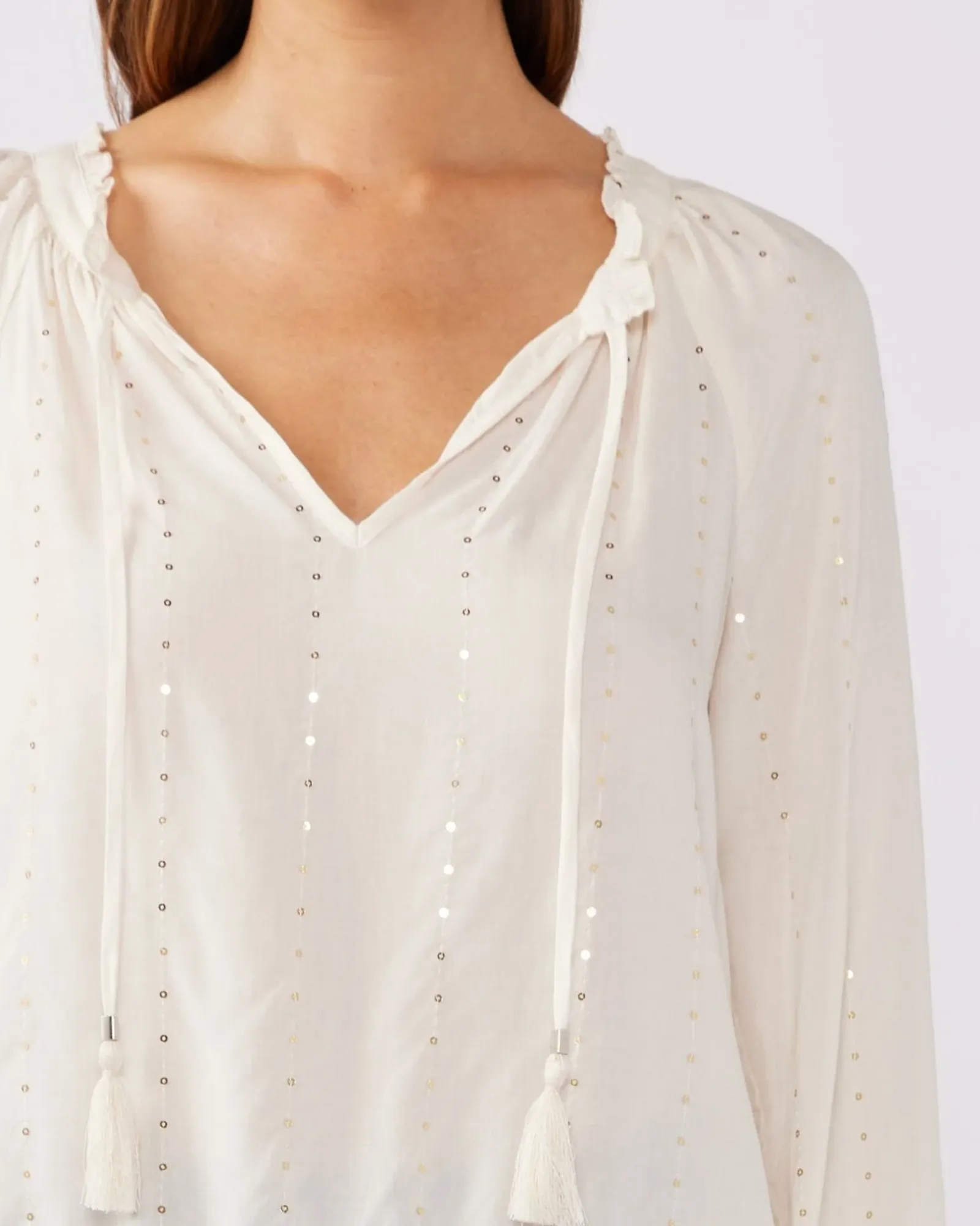 Starlit Night Blouse (Natural + Gold) - Image 3