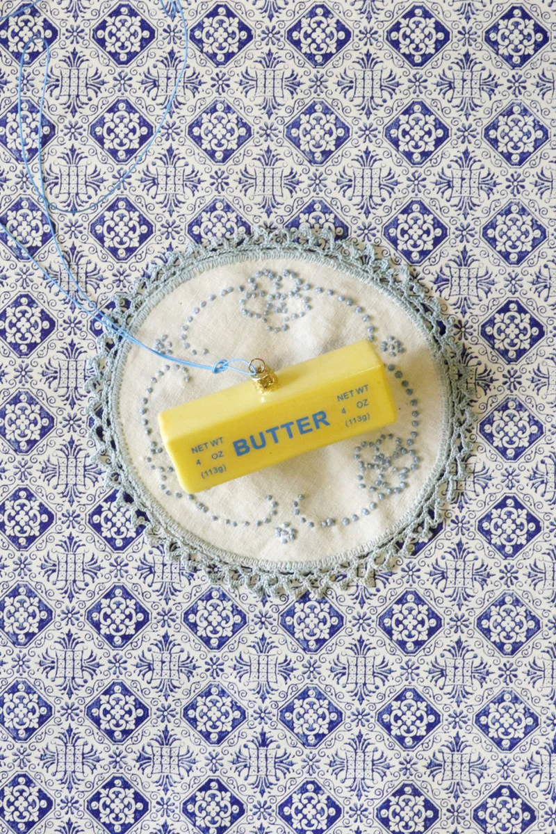 Stick of Butter Glass Ornament - Image 2