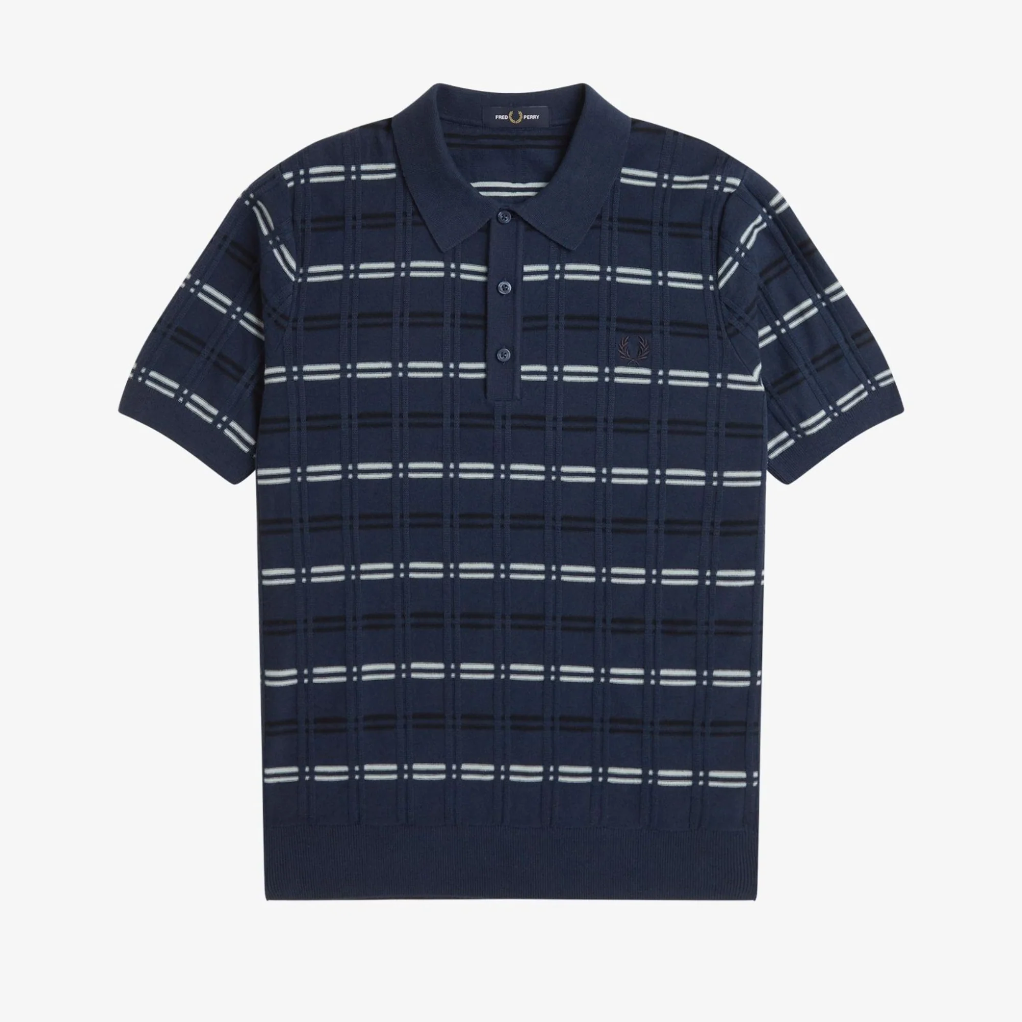 Striped Rib Knitted Shirt (Tennis Blue) - Image 5