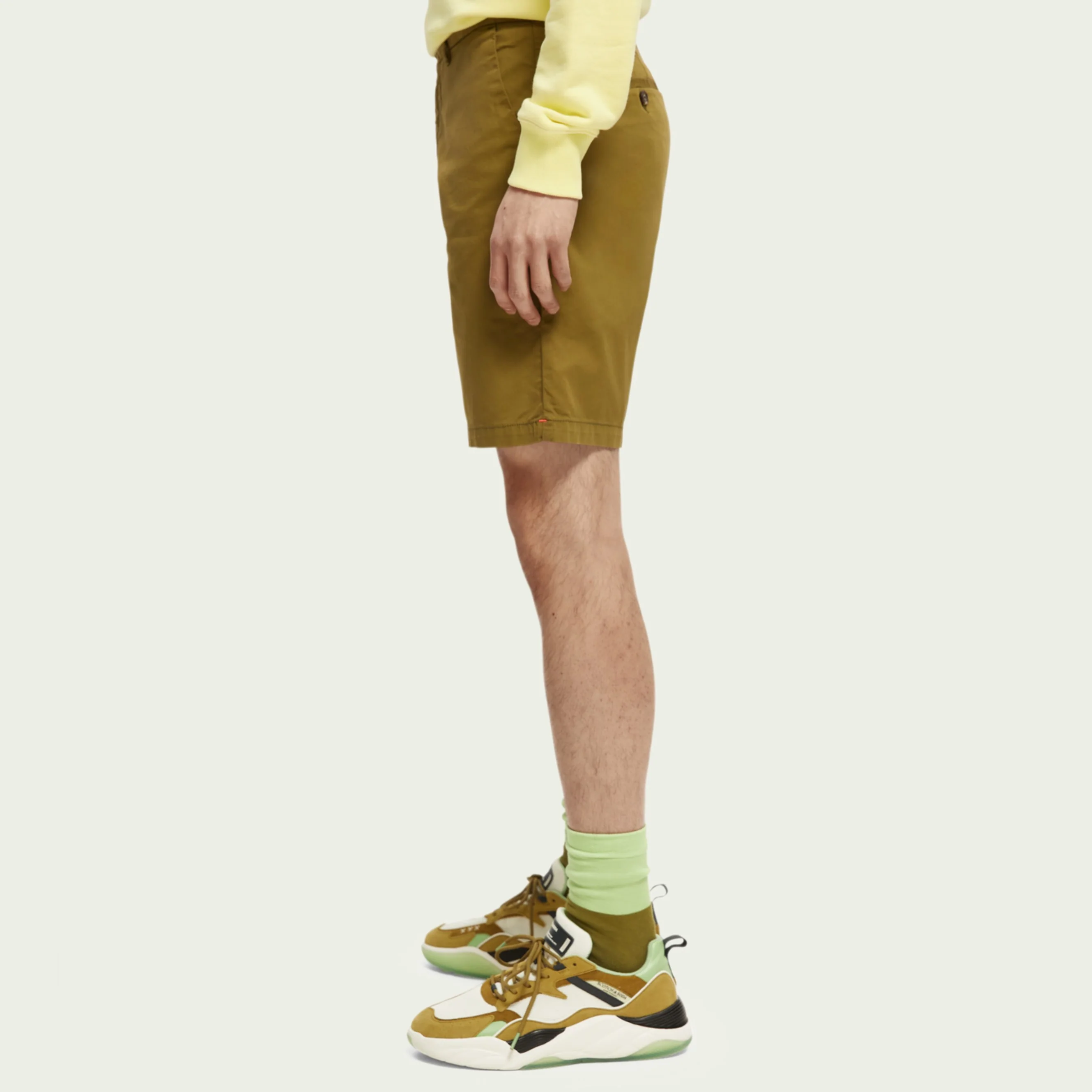 Stuart Garment-Dyed Pima Cotton Short (Lizard) - Image 3