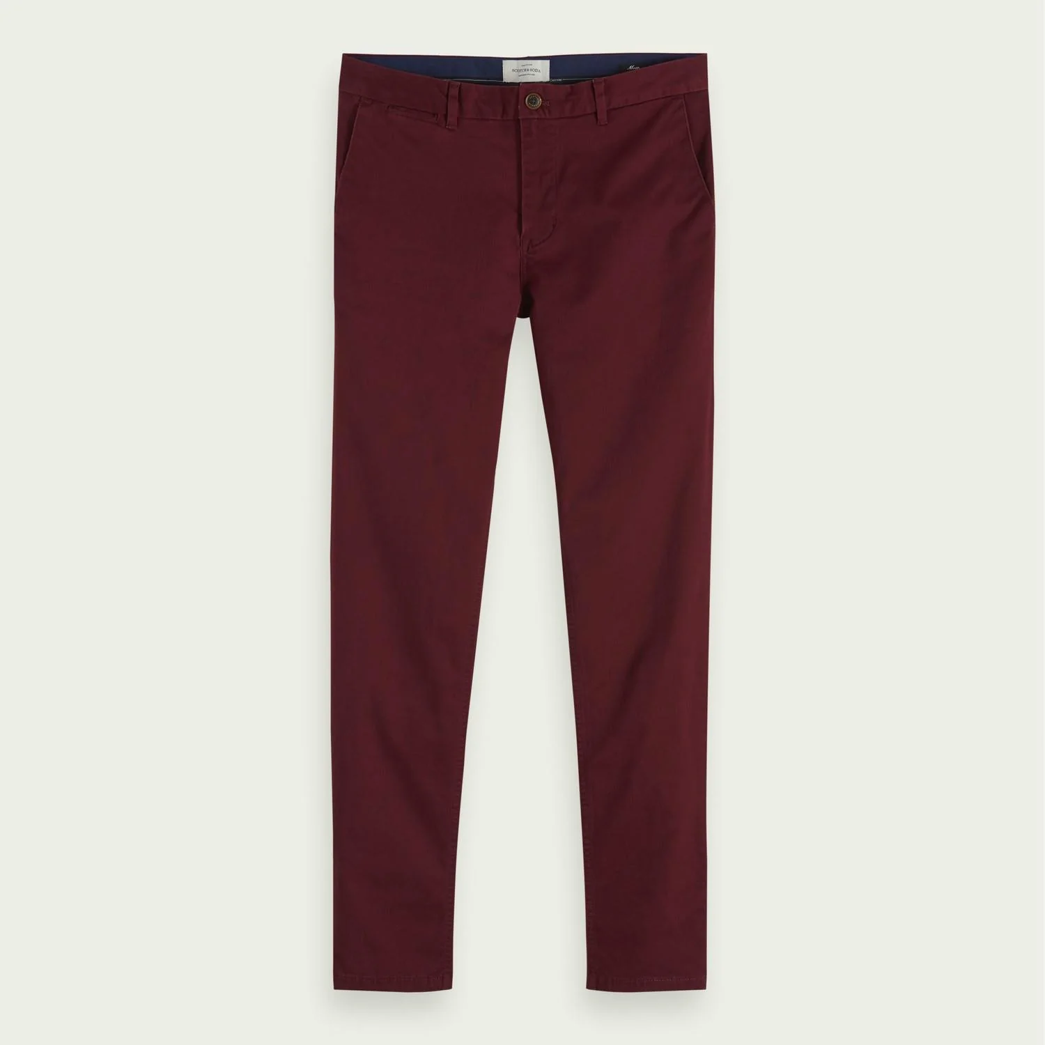 Stuart Stretch Cotton Chinos (Bordeaux) - Image 6