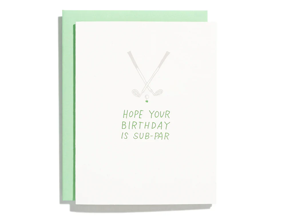 Sub-Par Birthday Card