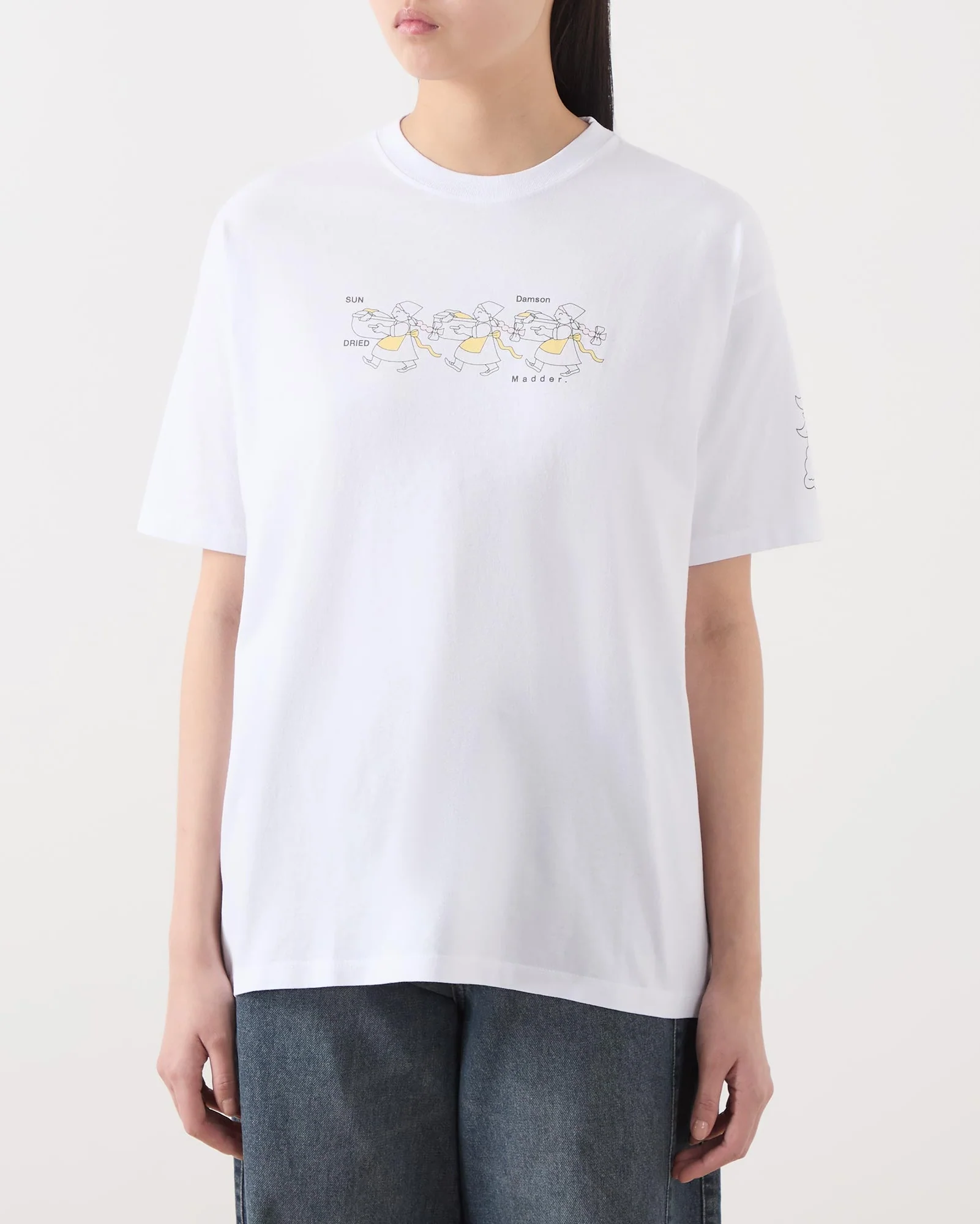 Sundried Washing Line Boyfriend Tee (White) - Image 2