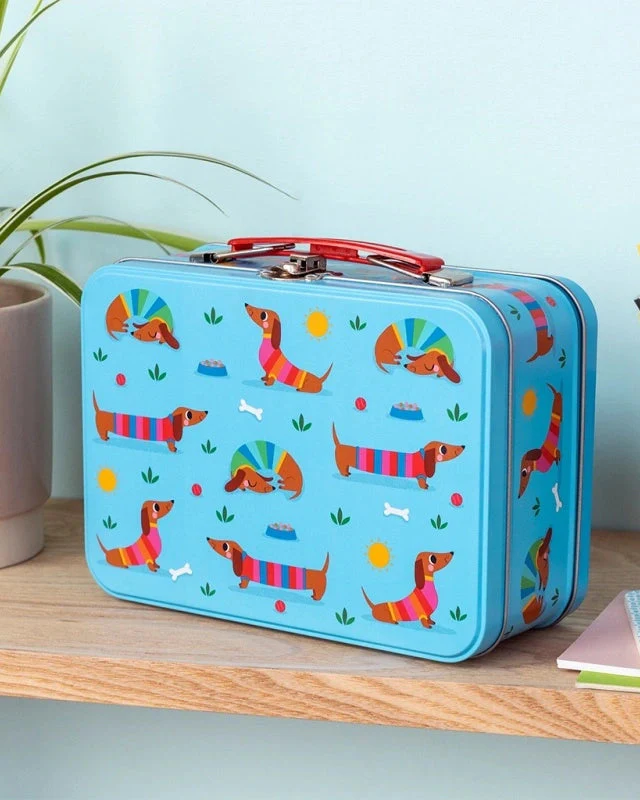 Sunny Sausage Dog Tin Case