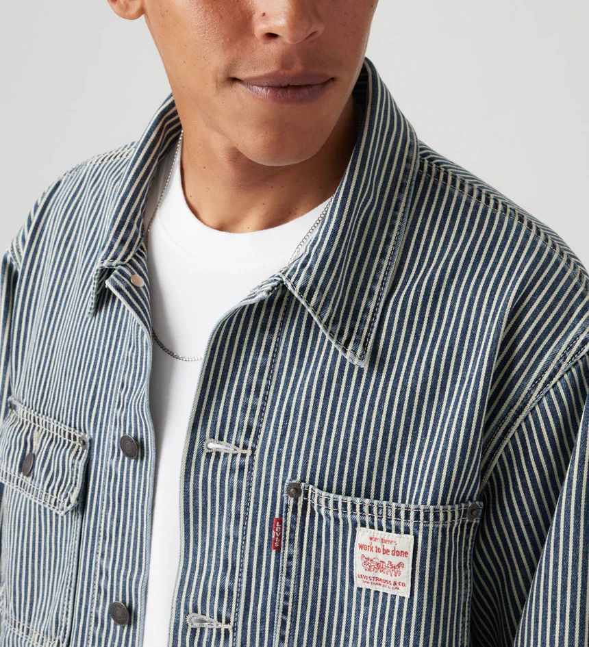 Sunrise Trucker Jacket (Bleached Boulevard Stripe) - Image 3