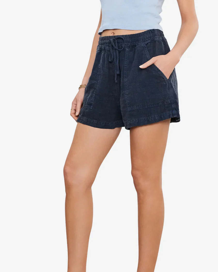 Sutton Heavy Linen Short (Navy) - Image 2