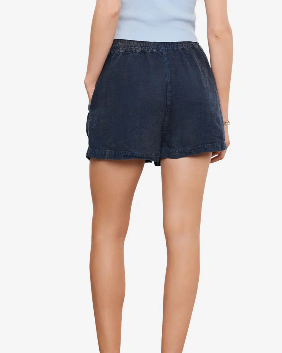 Sutton Heavy Linen Short (Navy) - Image 3