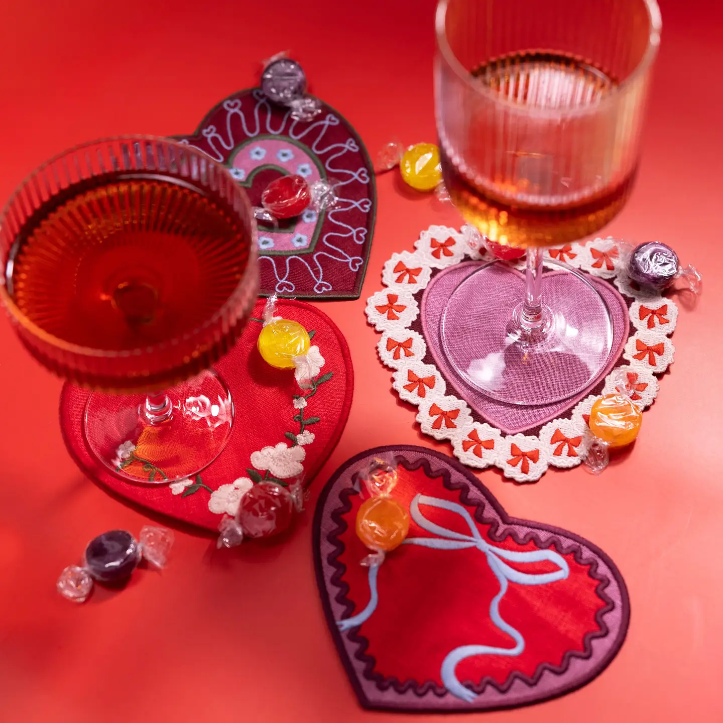 Sweetheart Cocktail Napkins (Set of 4) - Image 3