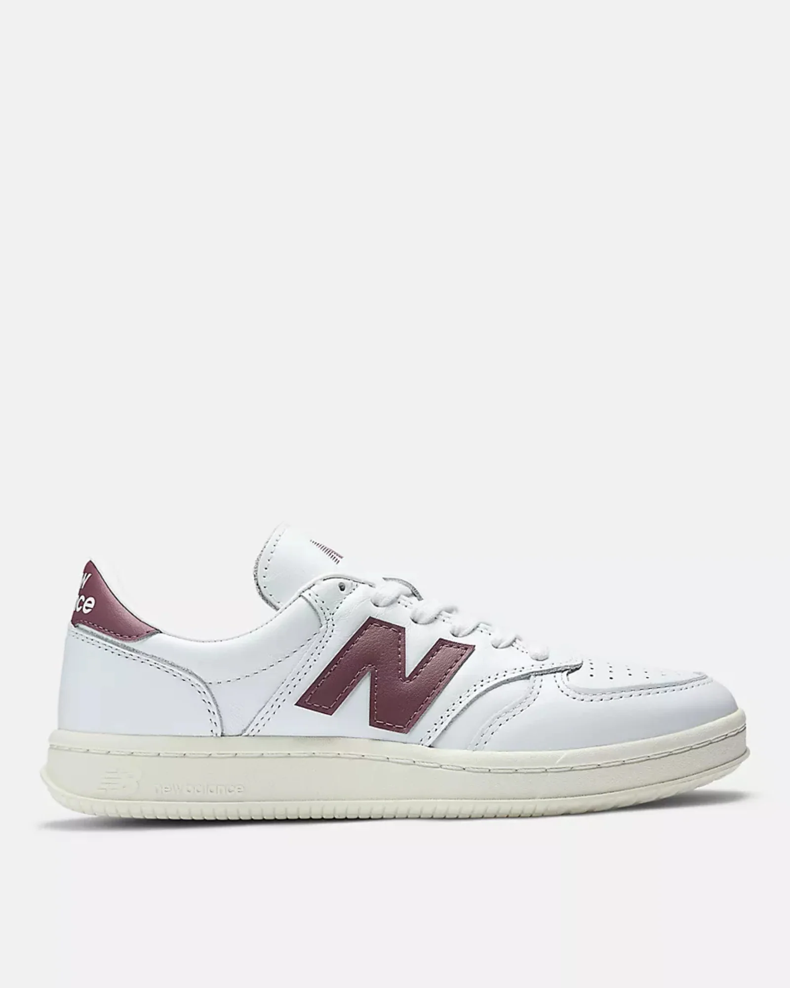 T500 Sneaker (White + Washed Burgundy)