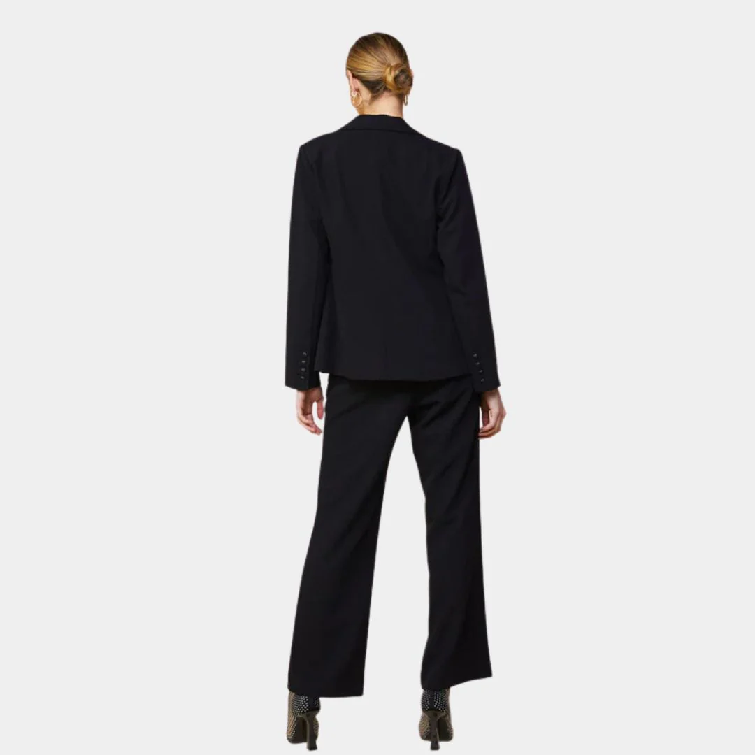 Tailored Single Button Blazer (Black) - Image 3