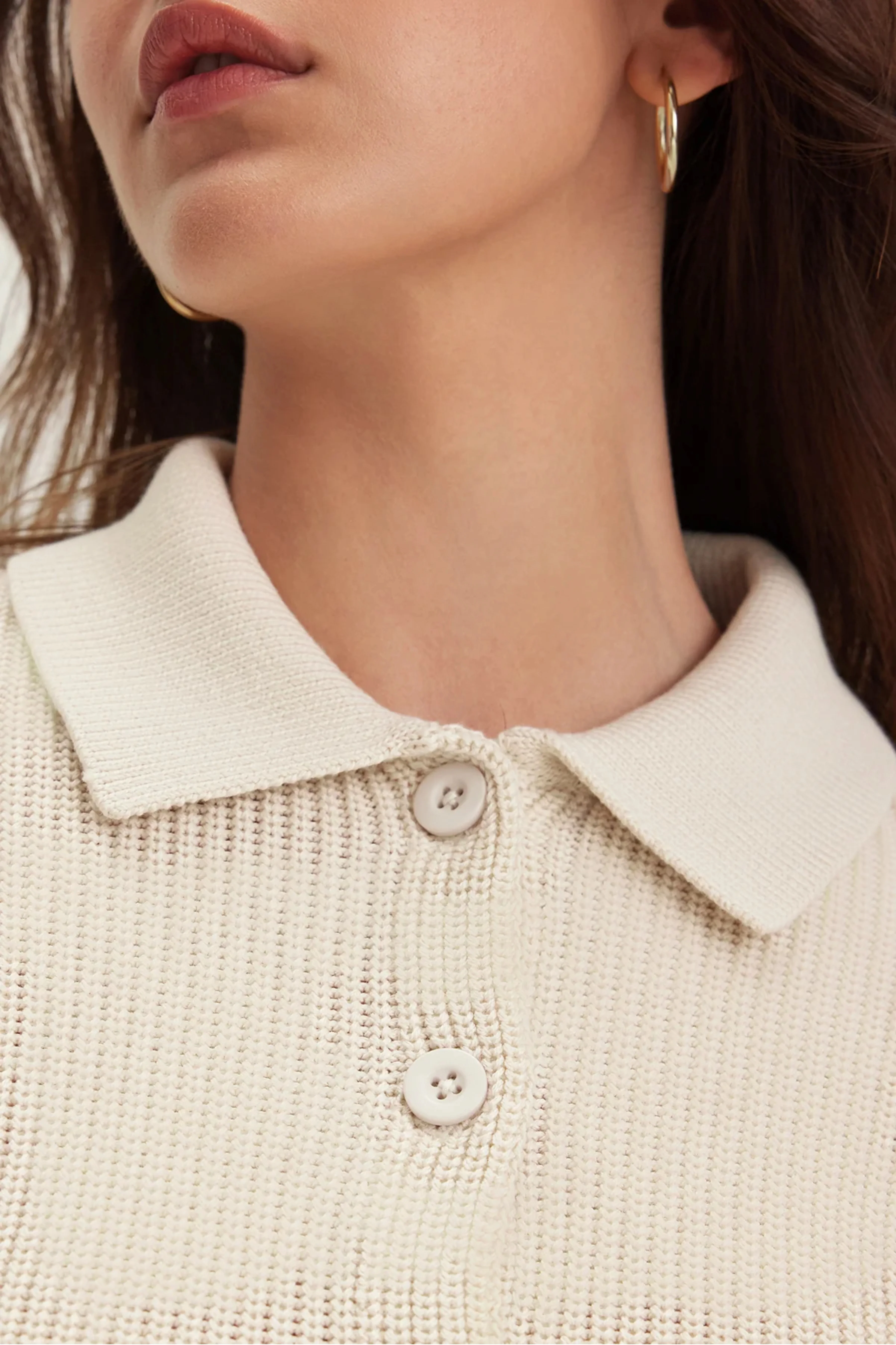 Taj Textured Cotton Sweater (Ivory) - Image 4