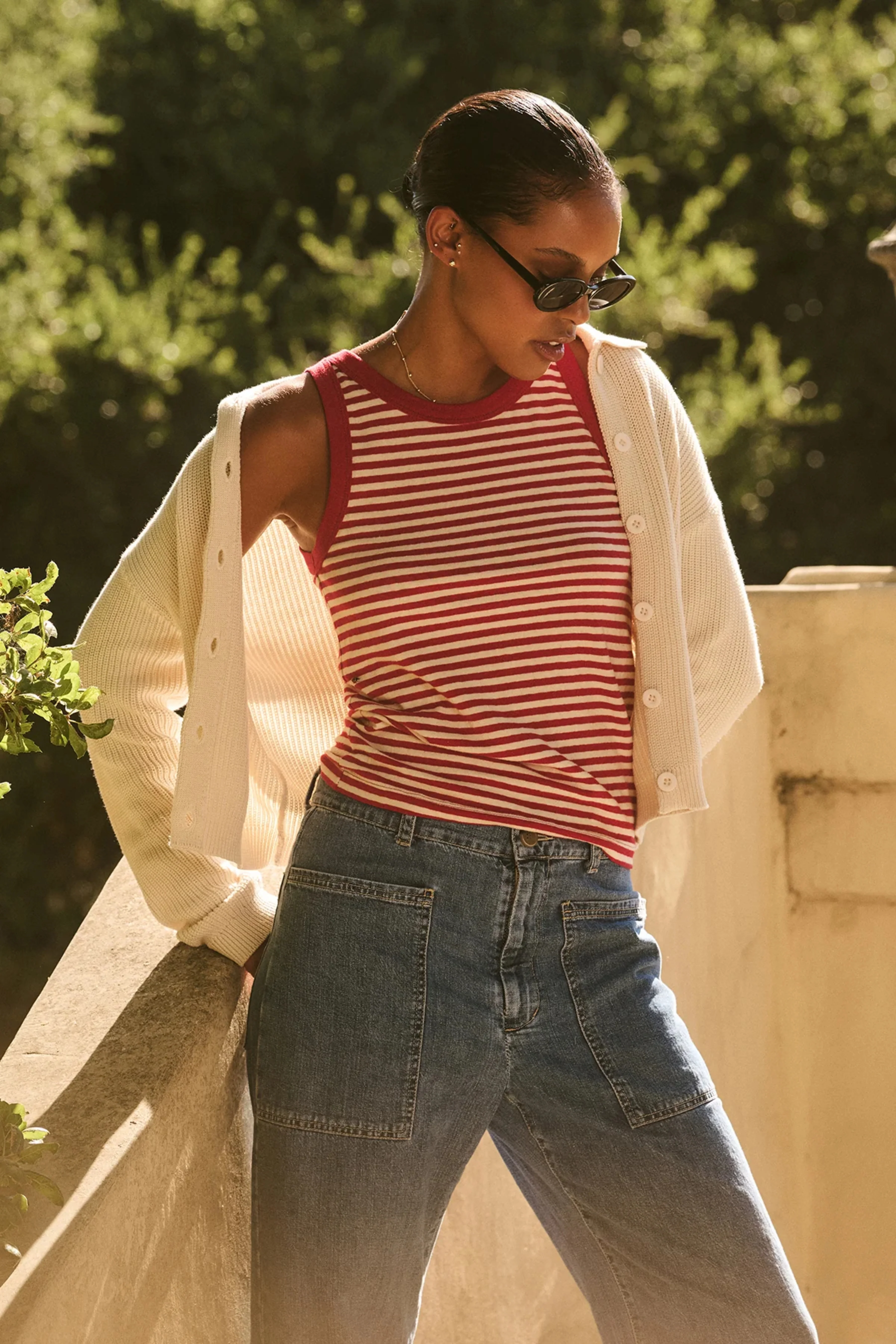 Taj Textured Cotton Sweater (Ivory) - Image 5