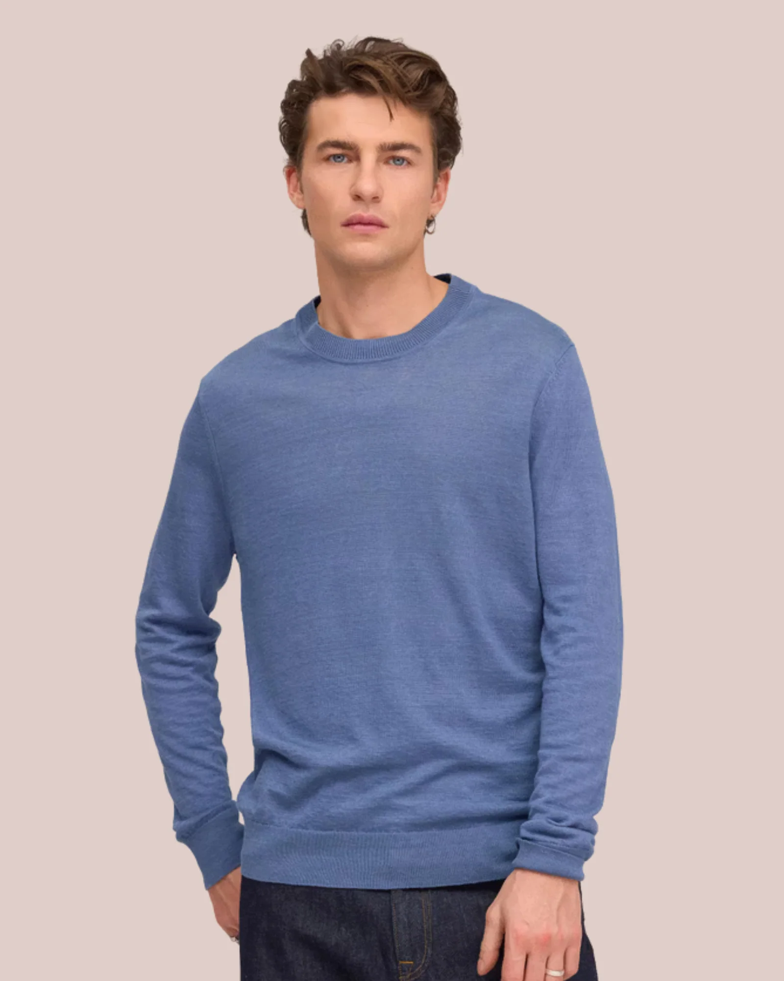 Ted 60058 Crew Neck Sweater (Stone Blue) - Image 3