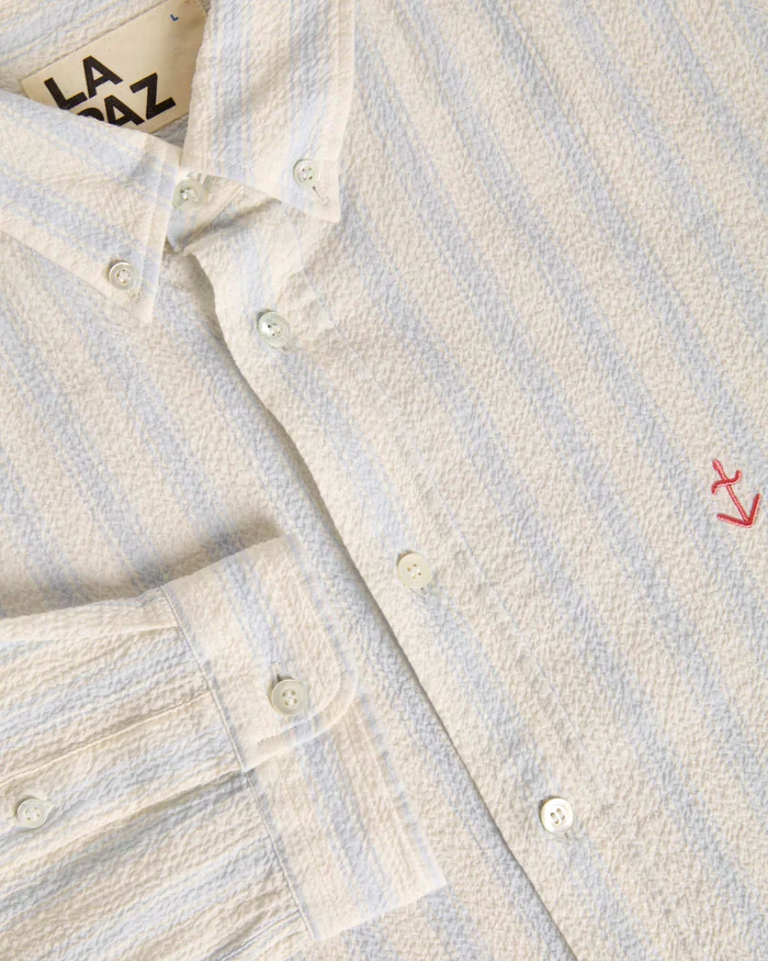 Teles Button Down Logo Shirt (Pale Blue St + Sunrise) - Image 2