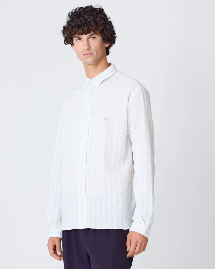 Teles Button Down Logo Shirt (Pale Blue St + Sunrise) - Image 3