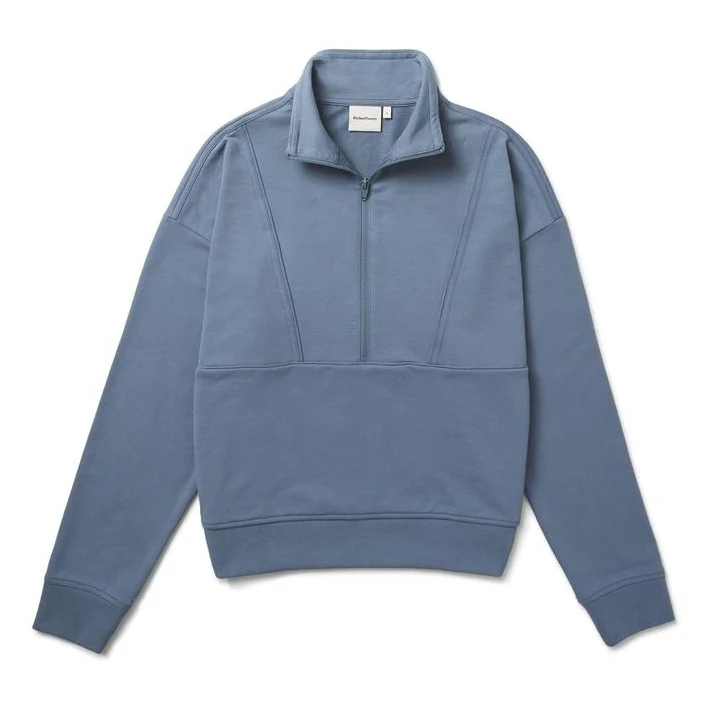 Terry Half Zip Pullover (Blue Mirage) - Image 2
