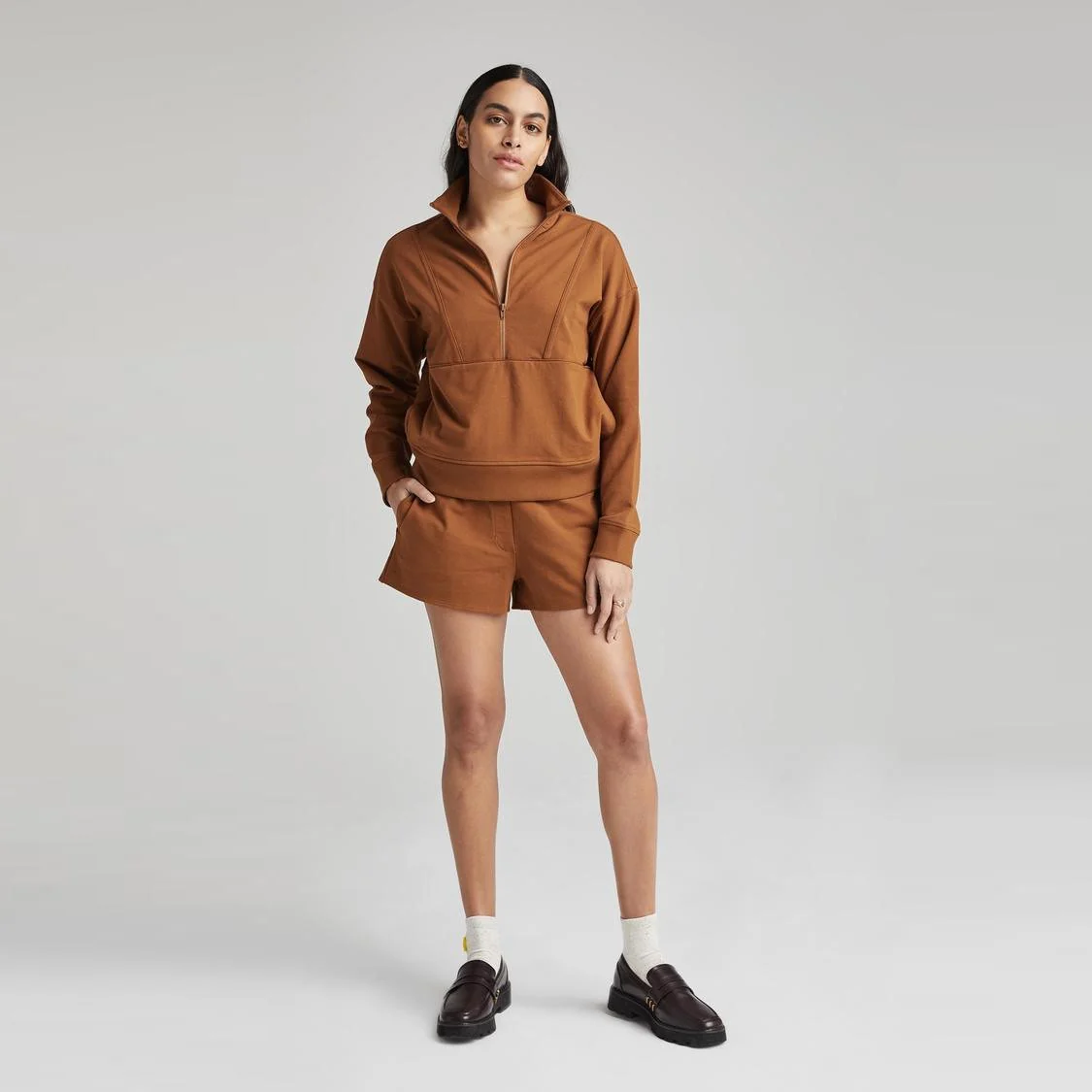 Terry Half Zip Pullover (Woodgrain) - Image 4