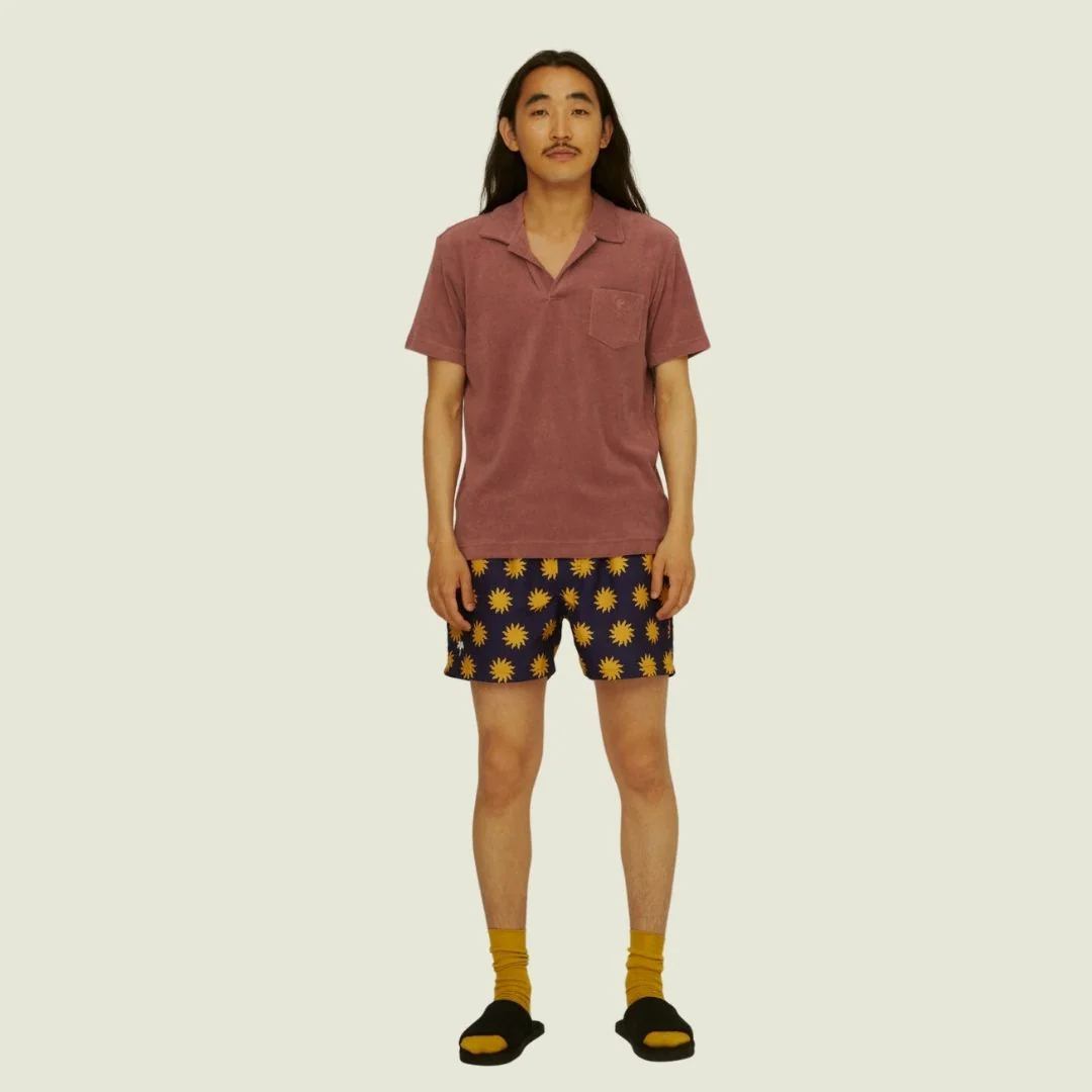 Terry Polo Shirt (Dusty Plum) - Image 3