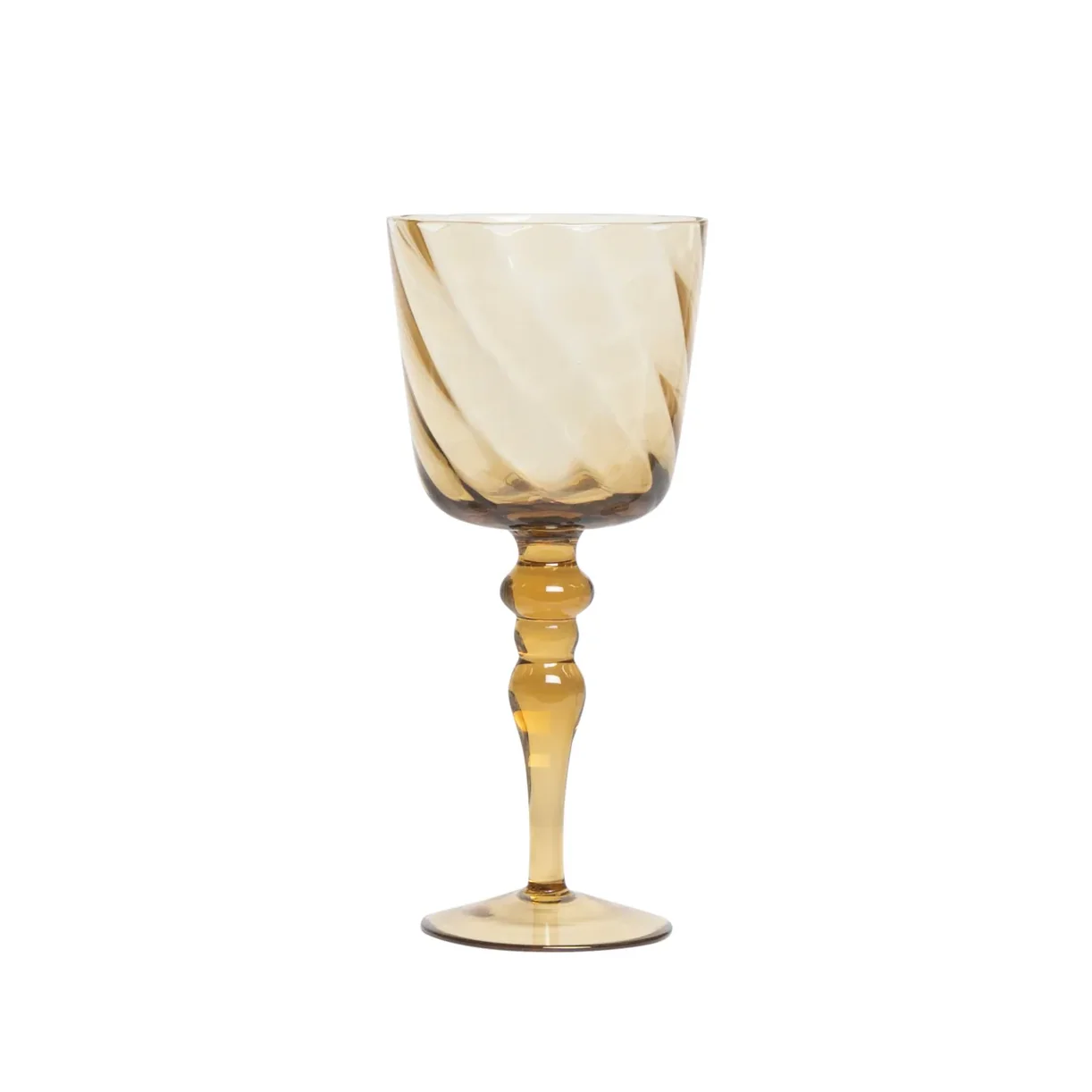Textured Glass Goblet (Amber + Pink) - Image 5