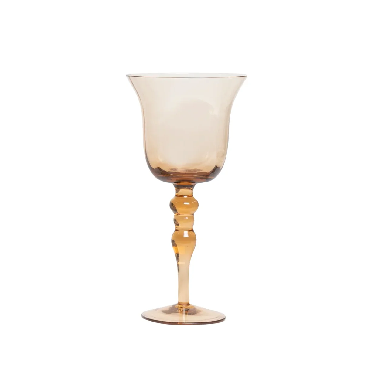 Textured Glass Goblet (Amber + Pink) - Image 6
