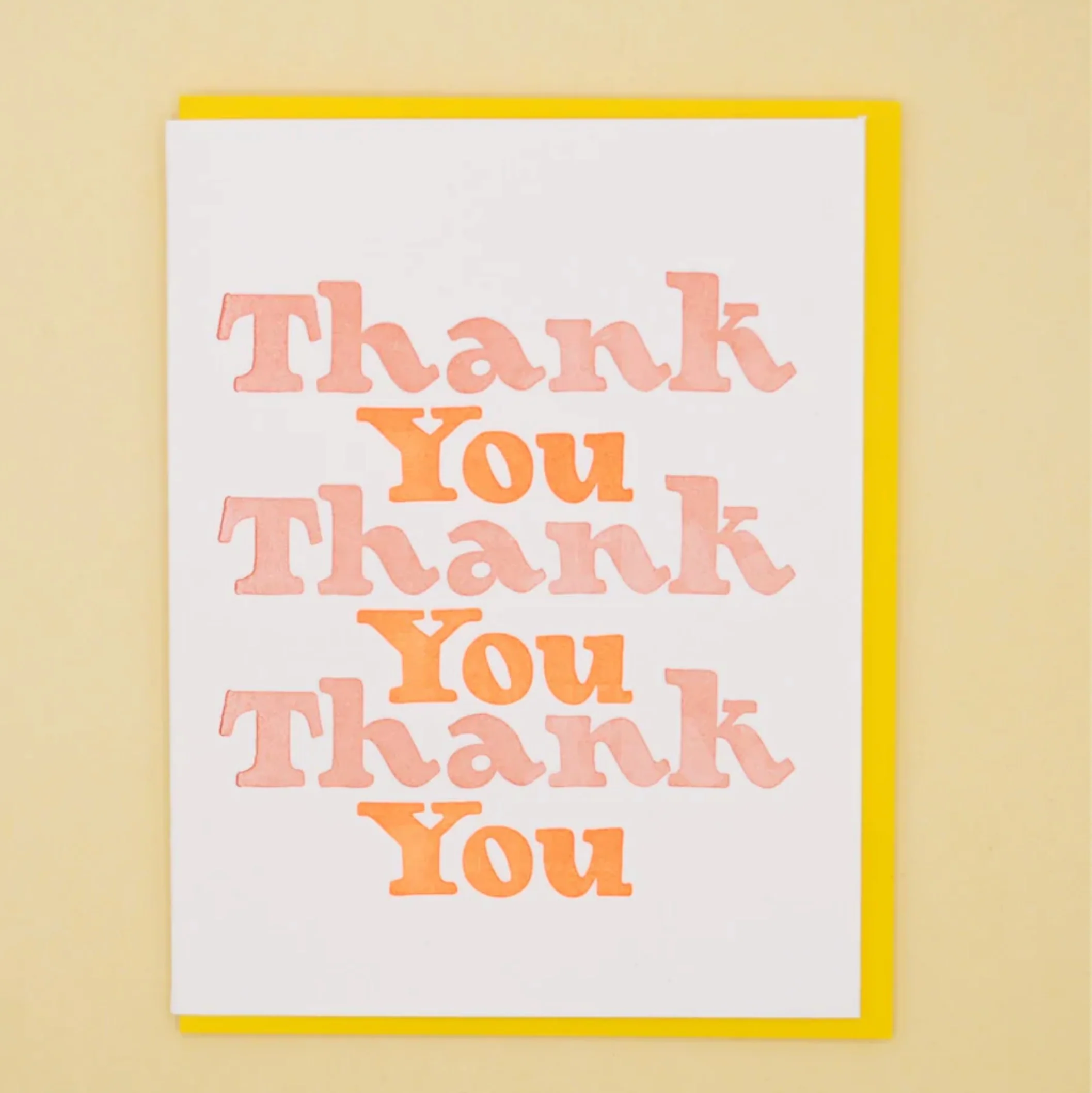 Thank You, Thank You, Thank You Card