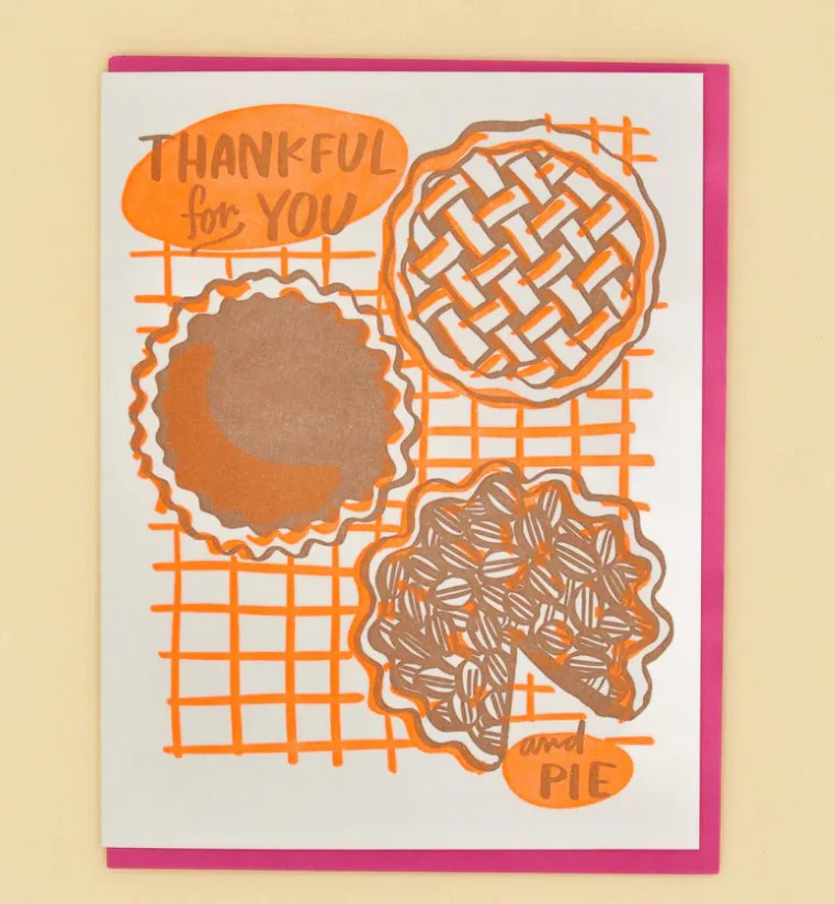 Thankful For Pie Card