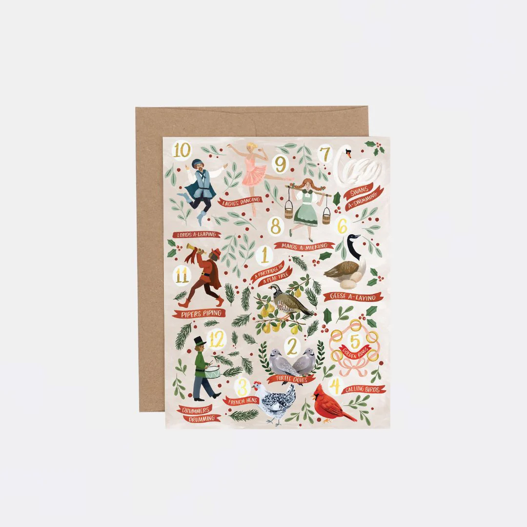 The 12 Days Of Christmas Card