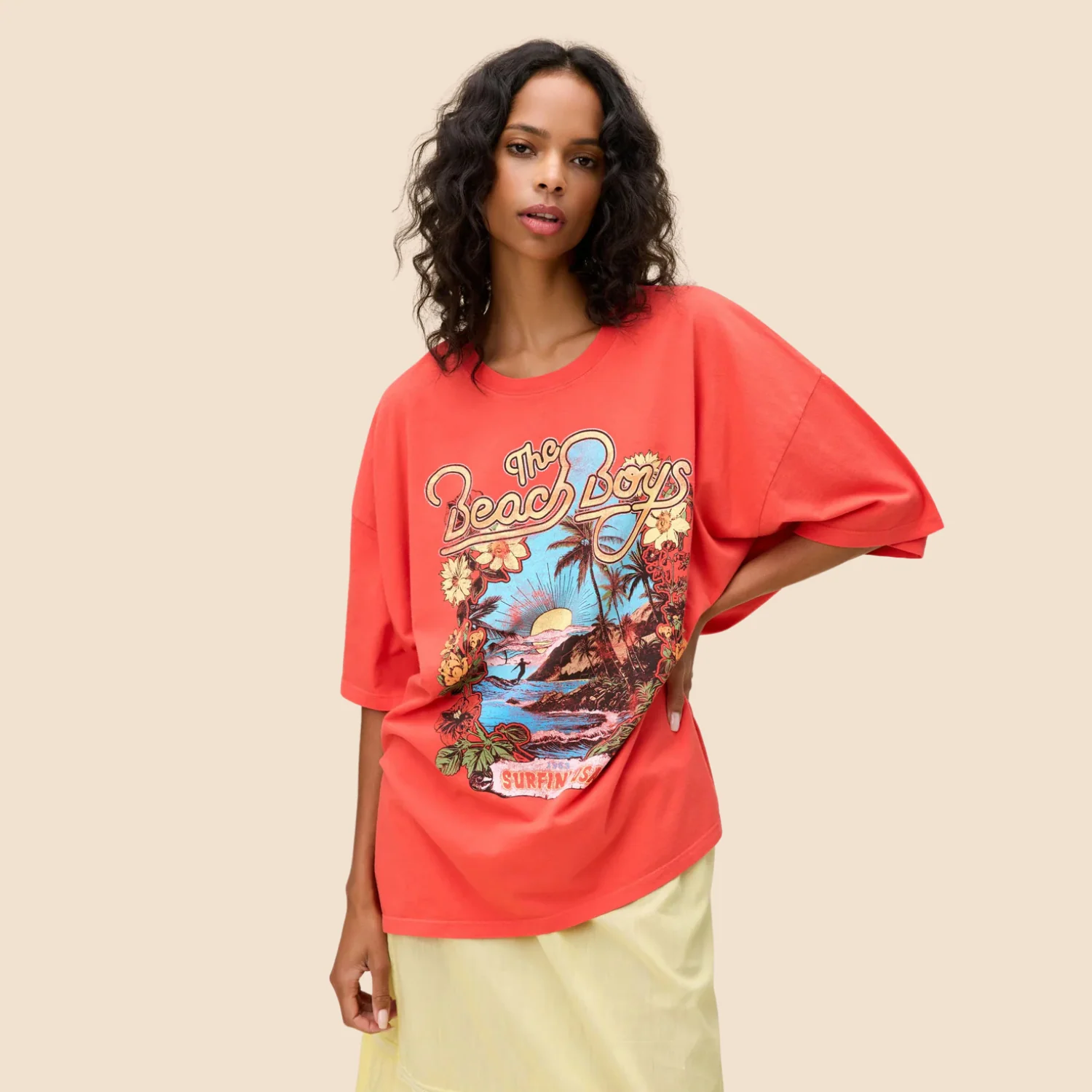 The Beach Boys Surfin USA 1963 Tee (Radiant Watermelon)