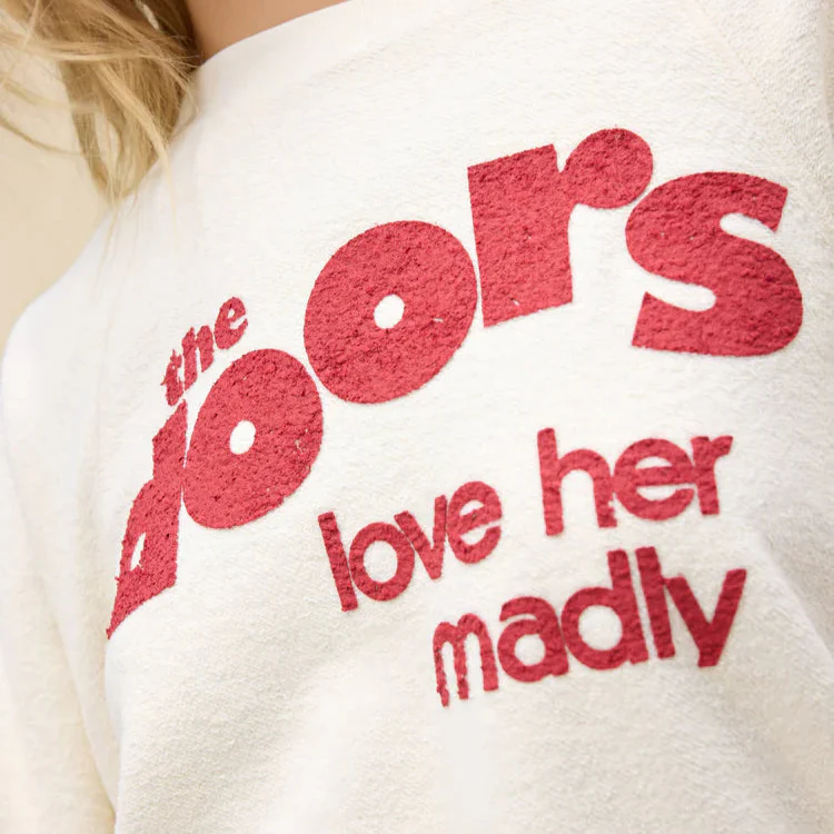 The Doors Love Her Madly Reverse Raglan Sweatshirt (Stone Vintage) - Image 3