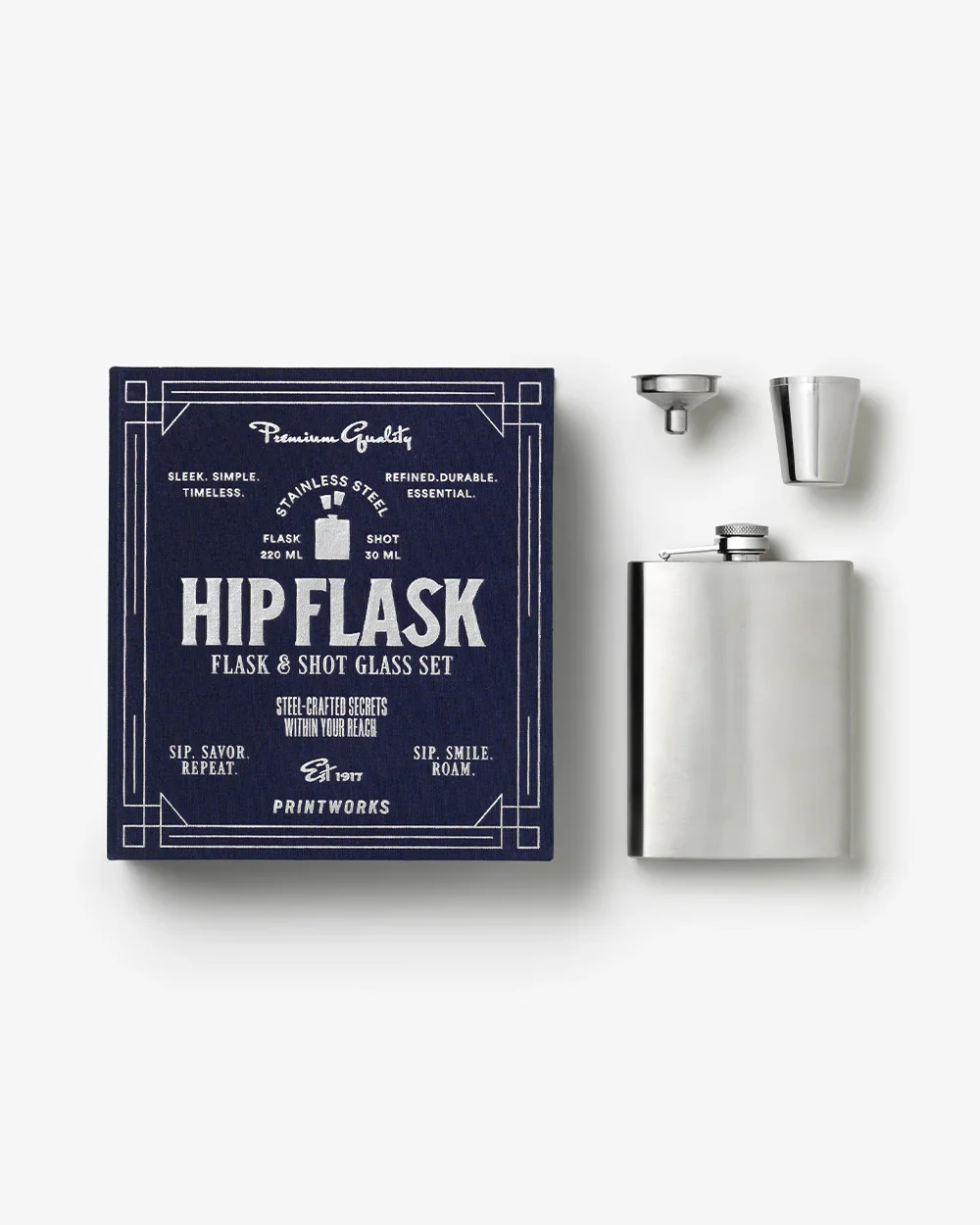 The Essential Hip Flask (Dark Blue)