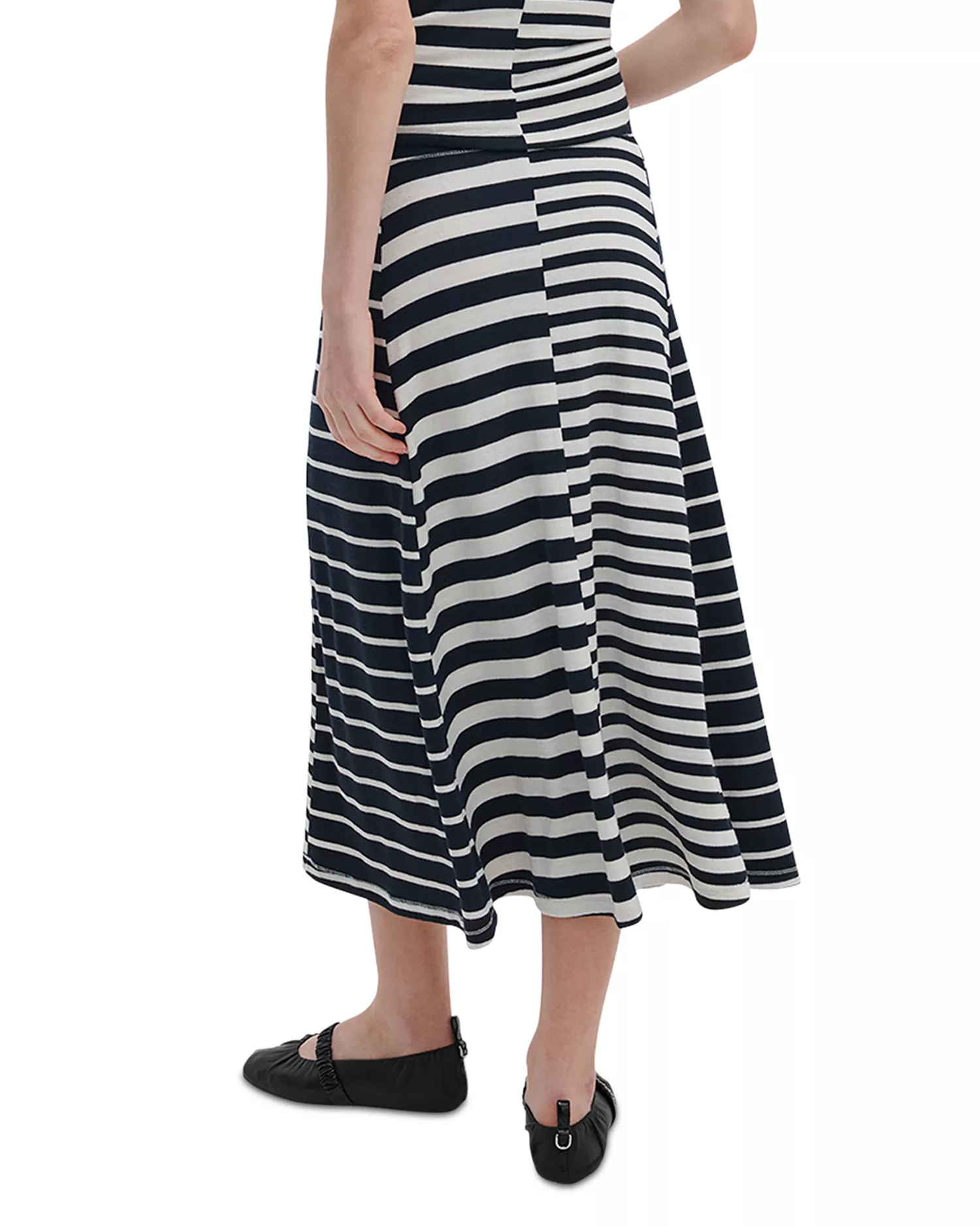 The Knit Mixed Stripe Skirt (Salute Multi) - Image 2