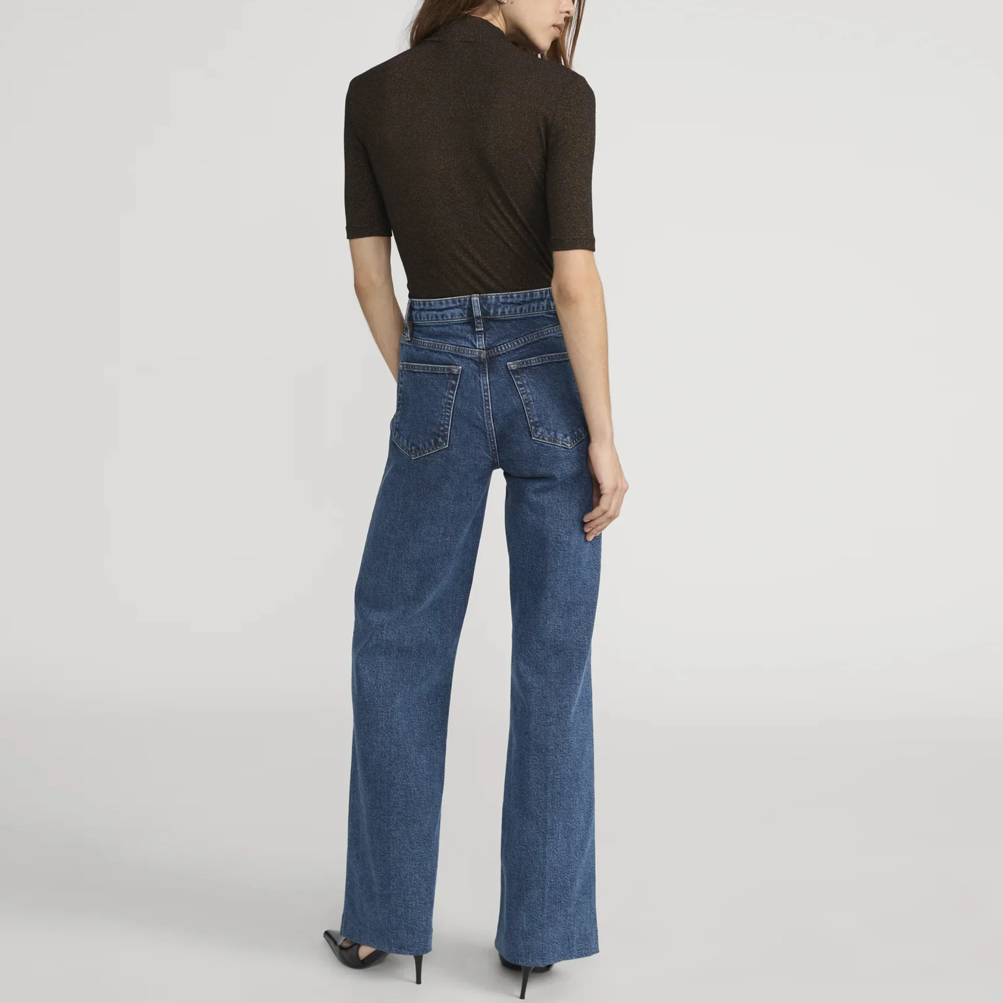The Lurex Mock Neck Tee (Americano) - Image 5